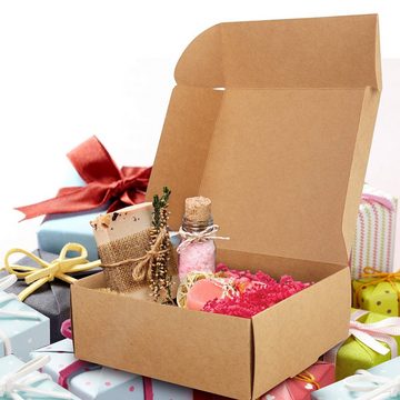 Kurtzy Geschenkbox Braune Geschenkboxen (50 Stück) - 12x12x5cm, Brown Gift Boxes (50 pcs) - 12x12x5cm