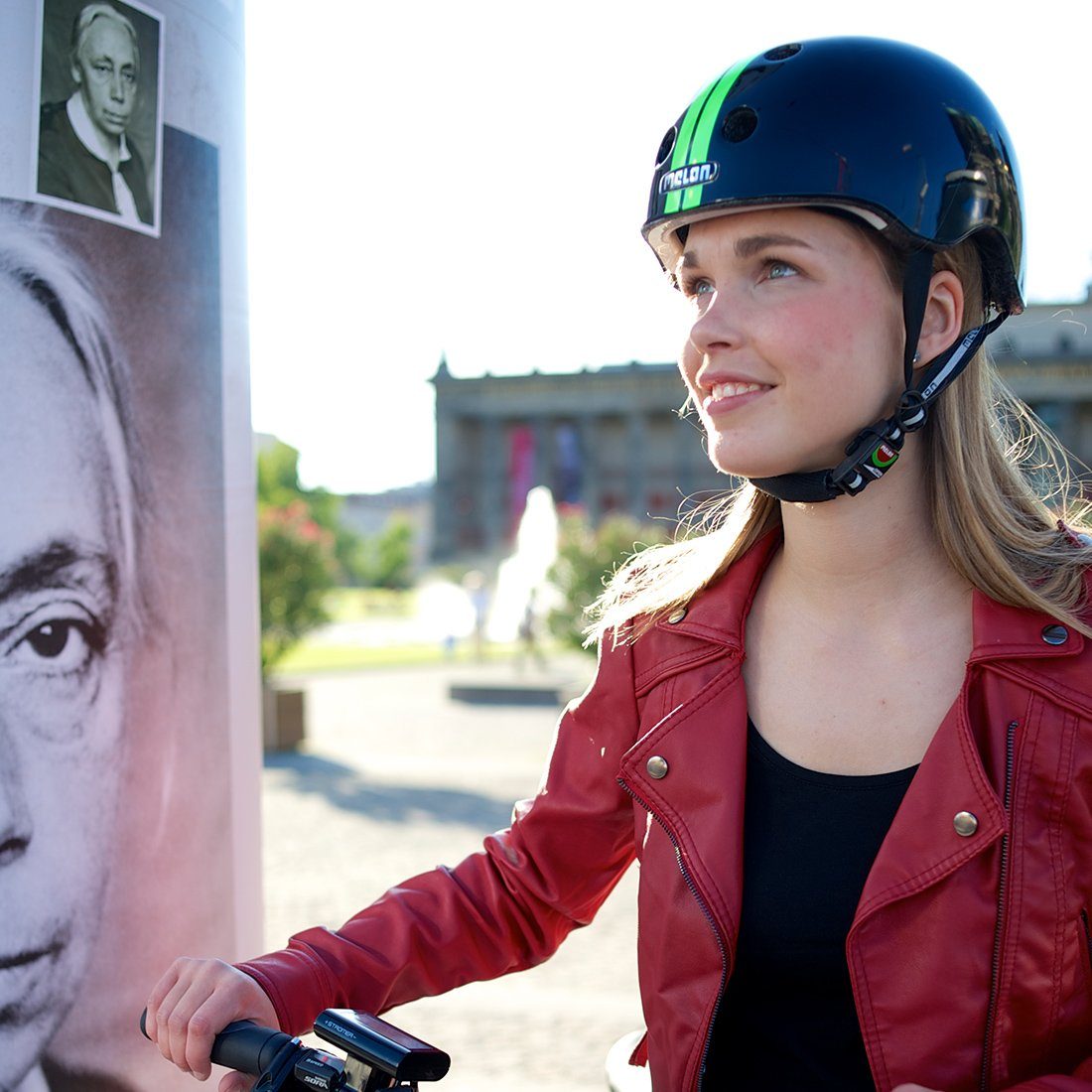 Melon Fahrradhelm Straight Green Black, super leicht, Magnetverschluss, größenverstellbar, mehr als 50 Designs – Bild 2 von 5