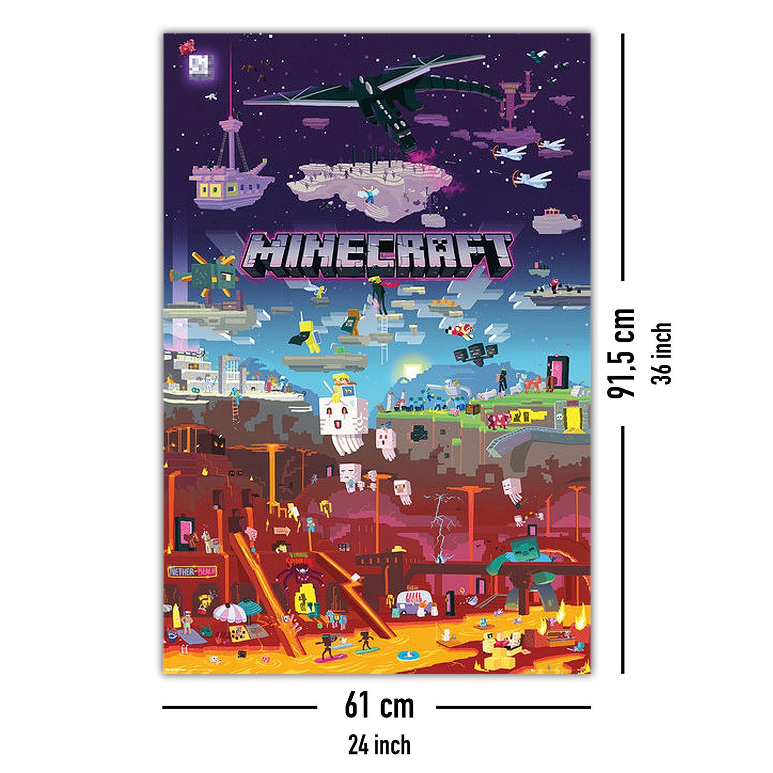 GB eye Poster Minecraft Poster World Beyond 61 x 91,5 cm – Bild 5 von 5