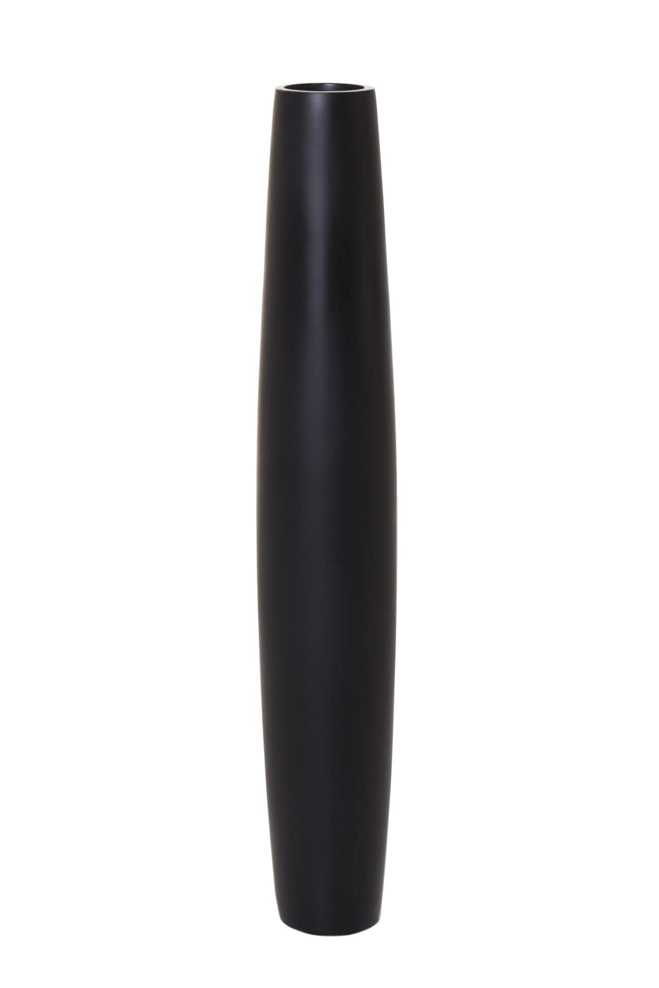 VIVANNO Bodenvase Fiberglas ISONDRA - Schwarz Matt (1 St), 13x80 cm