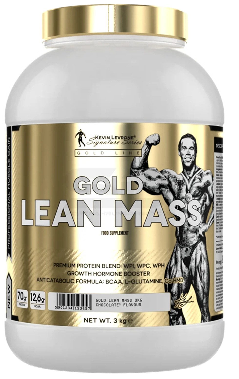 Kevin Levrone GOLD LEAN MASS 3000g Kohlenhydrate Proteine Kreatin Aminosäuren Pulver, 1 er 3000 g, Protein-Kohlenhydrat-Komplex,Mit Molkenprotein (Whey Protein)