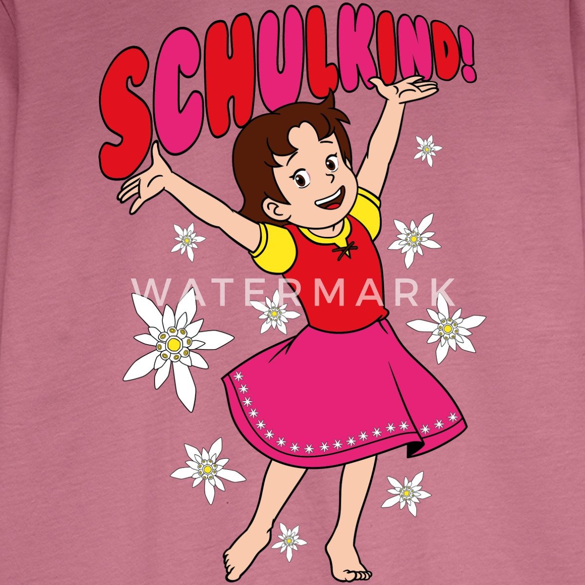 Spreadshirt T-Shirt Heidi Schulkind Erstklässler Einschulung Kinder Premium Langarmshirt (1-tlg) – Bild 2 von 5