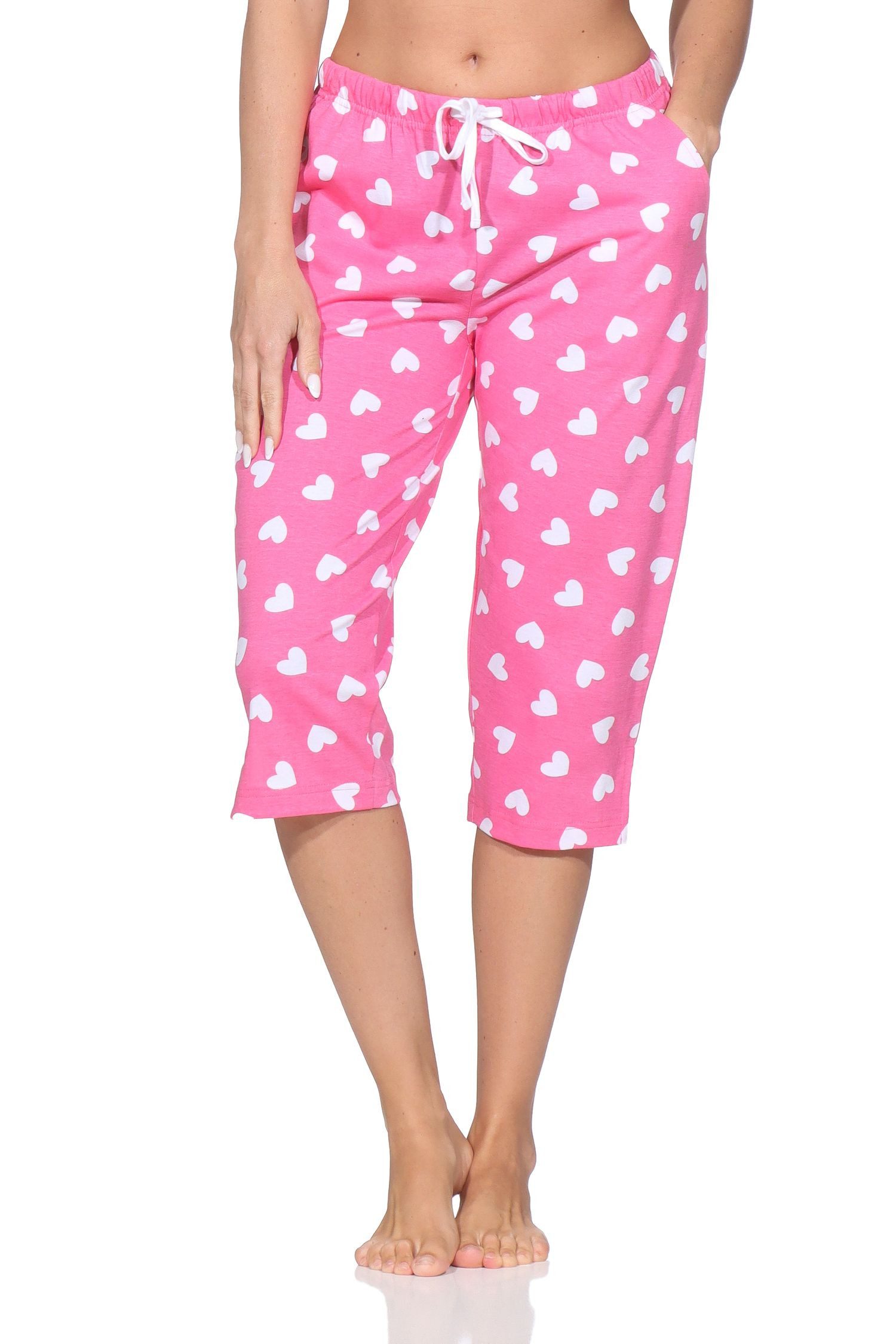 Normann Relaxanzug Damen Schlafanzug Pyjama Capri-Hose 3/4-lang - perfekt zu kombinieren