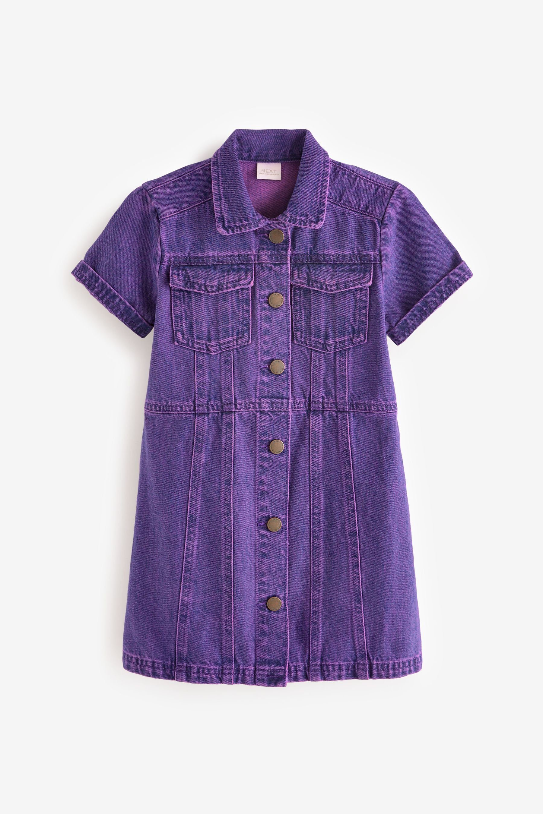 Next Jeanskleid Tailliertes Jeanskleid (1-tlg) Purple Overdye