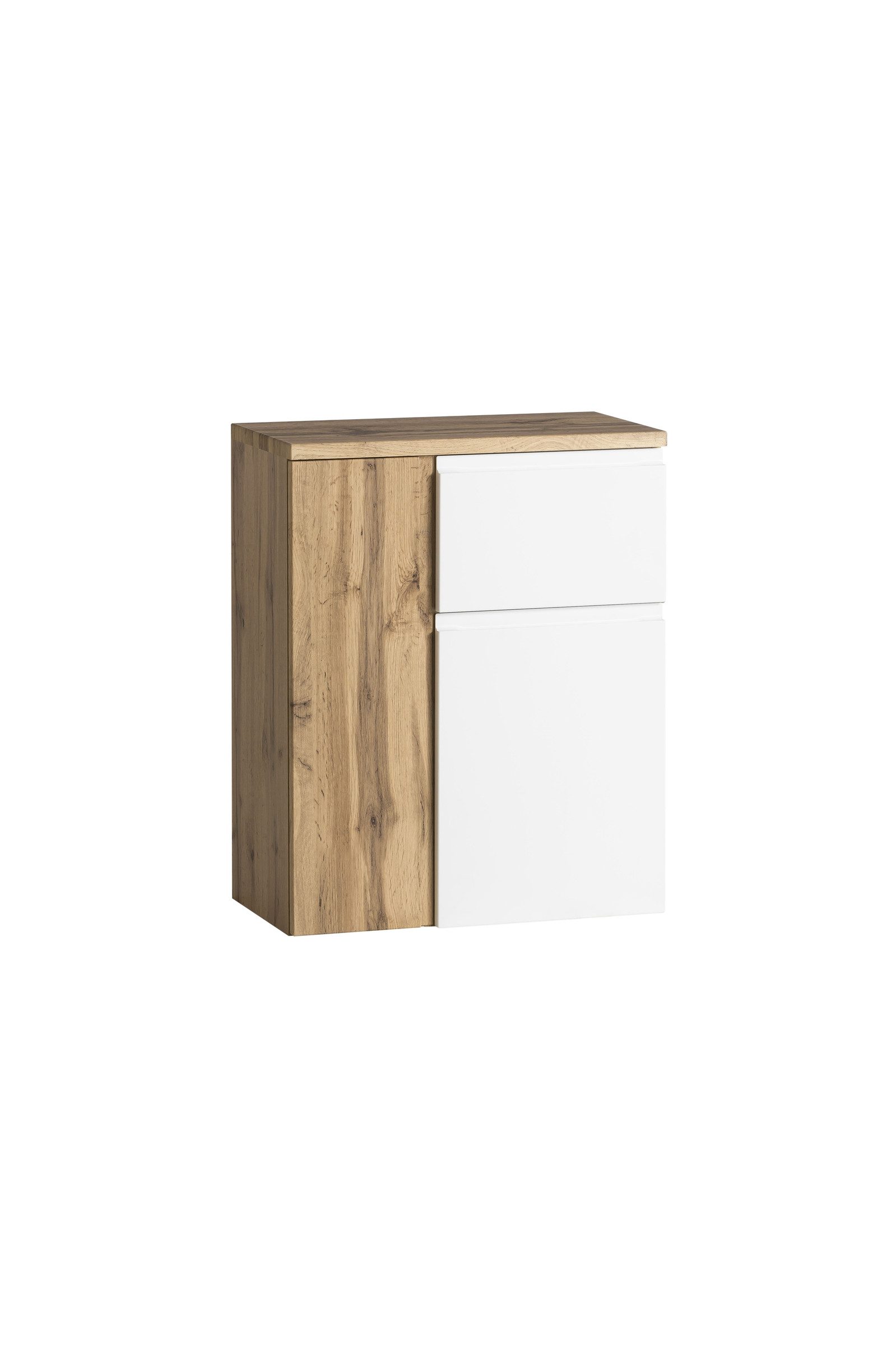 HELD MÖBEL Unterschrank in weiß, wotaneiche, MDF - 65x79x35cm (BxHxT)