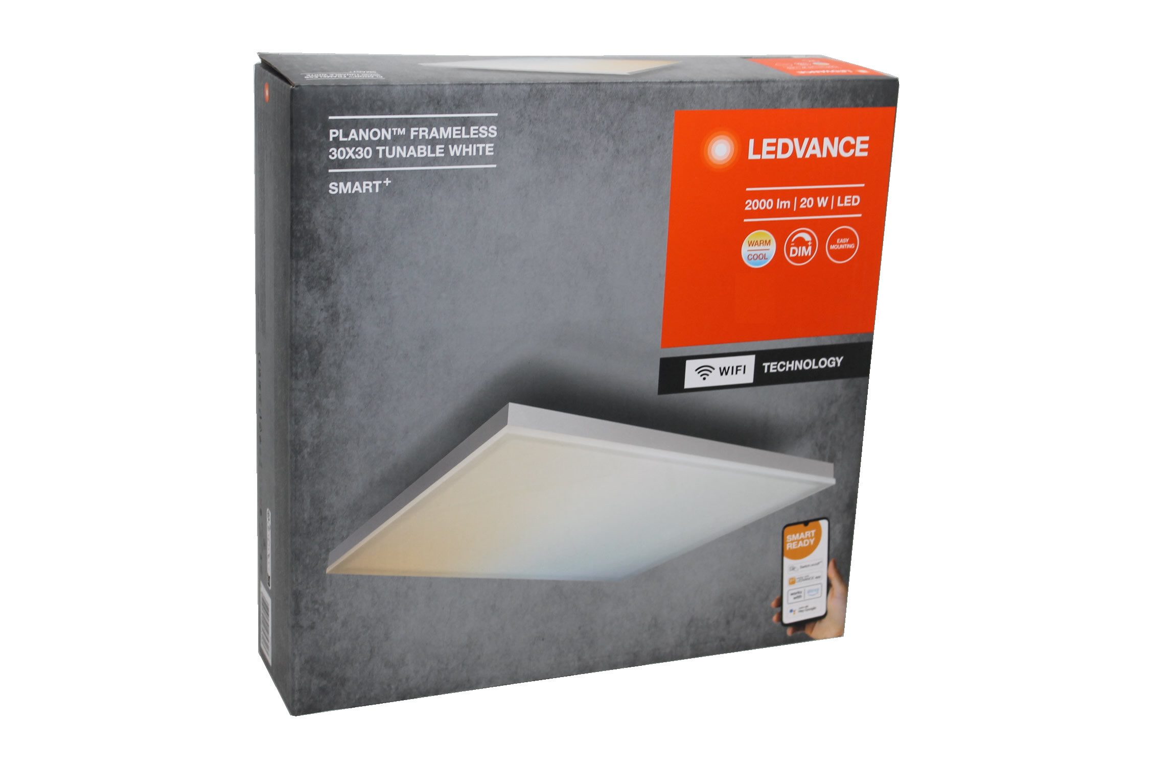 Ledvance LED Deckenleuchte Smart+ Wifi Planon frameless LED Deckenpanel, 30 cm x 30 cm