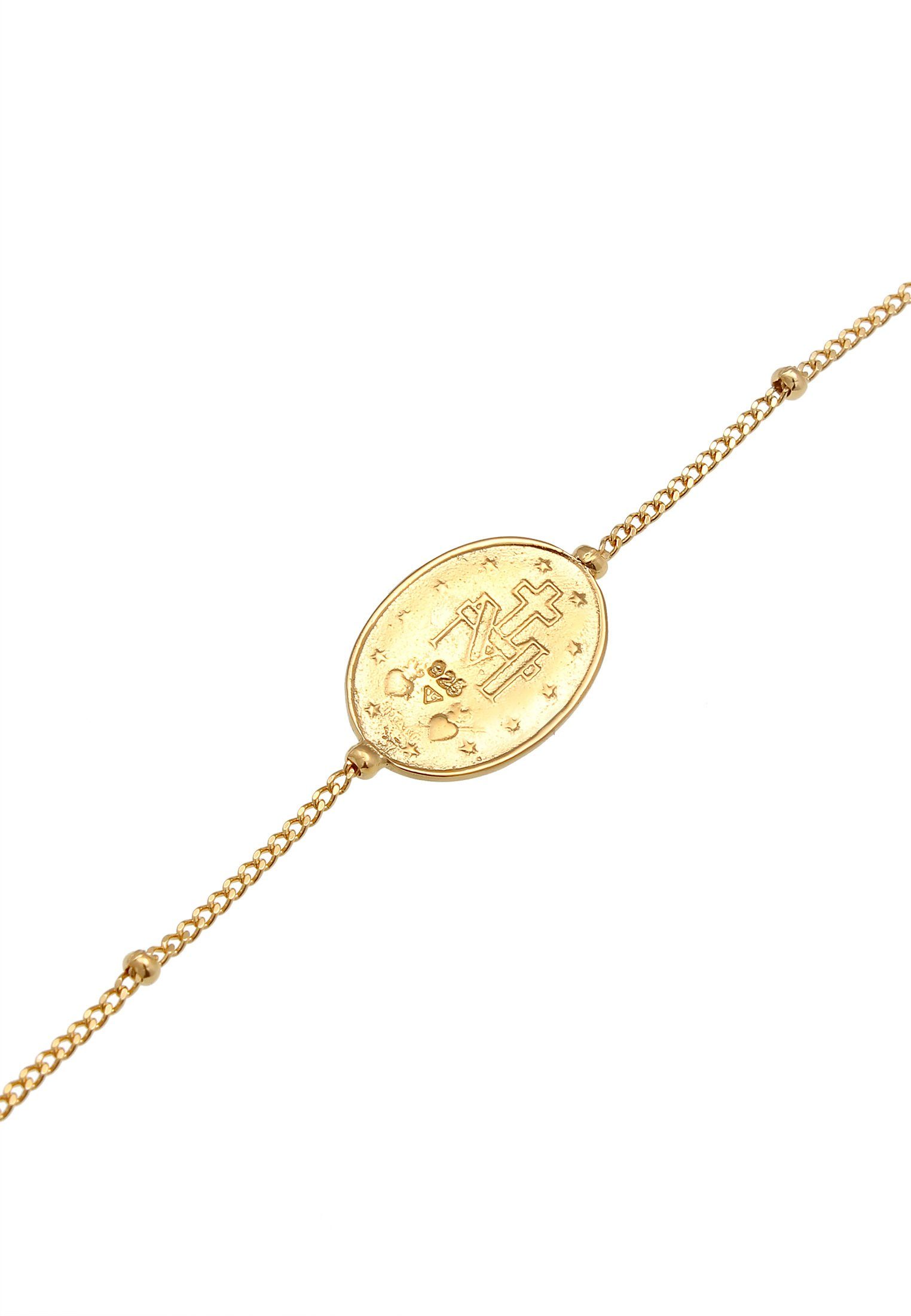 Elli Armband Silber, Antik Münze Kuegelkette Gold Münze 925 Maria