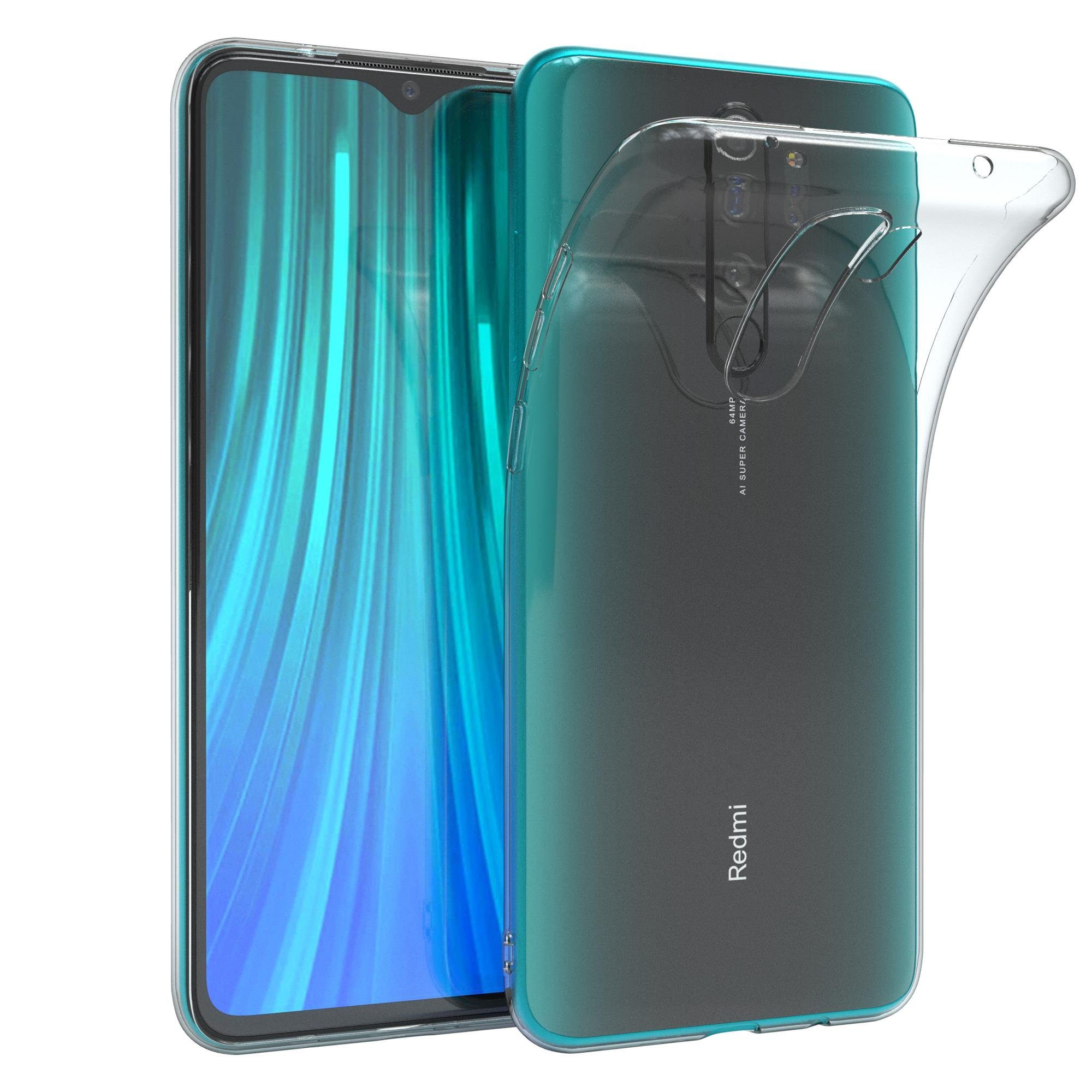 EAZY CASE Handyhülle Slimcover Clear für Xiaomi Redmi Note 8 Pro 6,53 Zoll, durchsichtige Hülle Ultra Dünn Silikon Backcover TPU Telefonhülle Klar