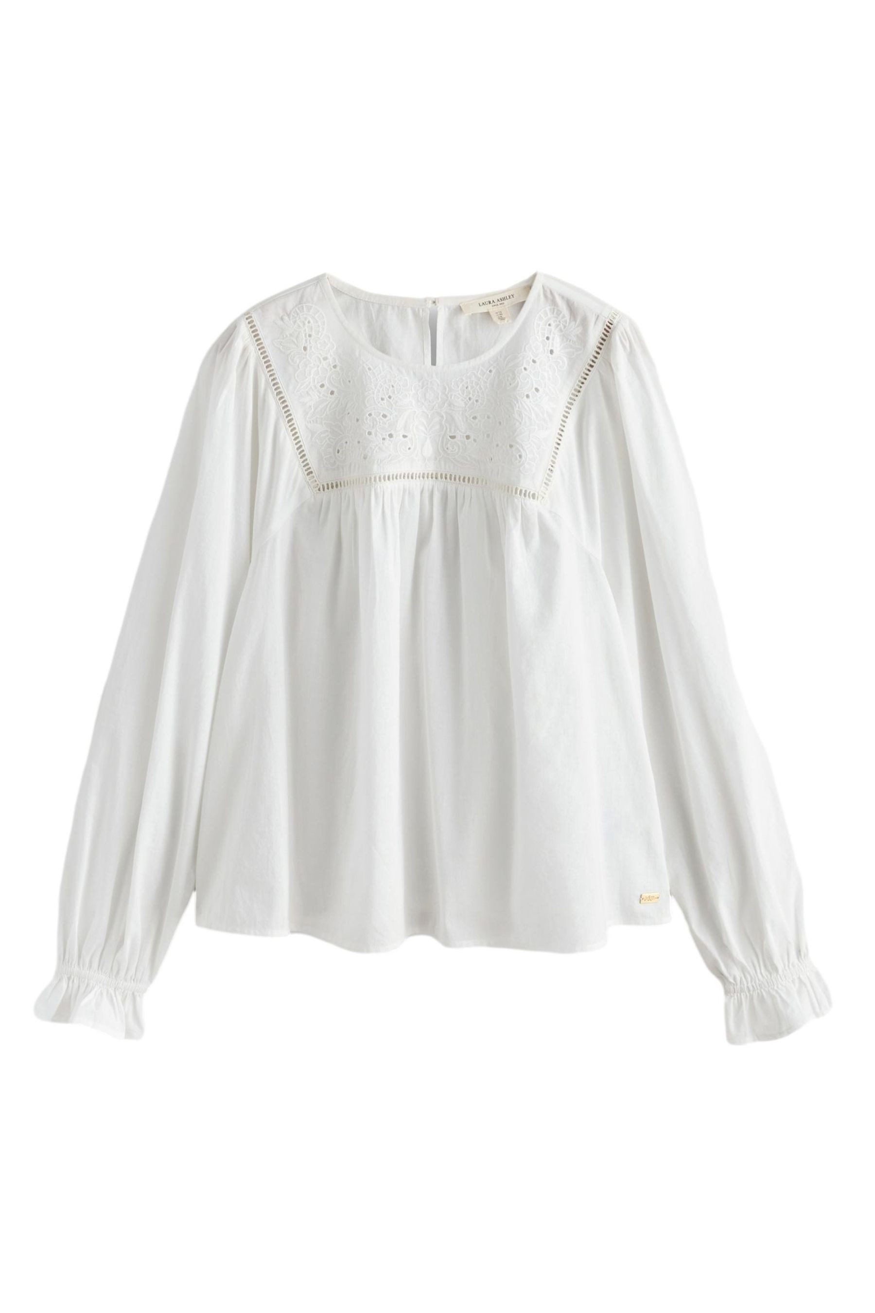 LAURA ASHLEY Langarmbluse Laura Ashley Langarmbluse mit Stickerei (1-tlg)