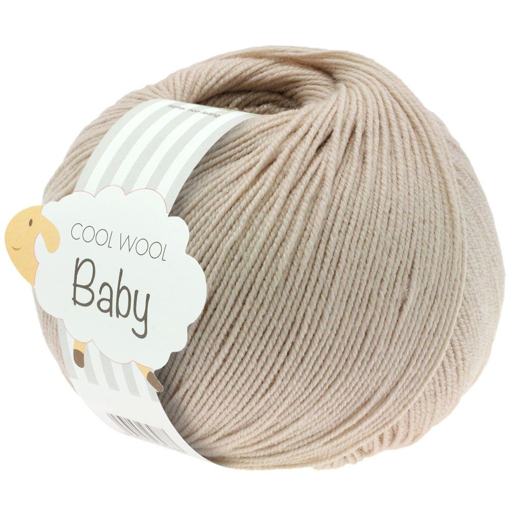 LANA GROSSA COOL WOOL BABY Häkelwolle, 220 m (besonders geeignet für Babystricksachen), 50 g