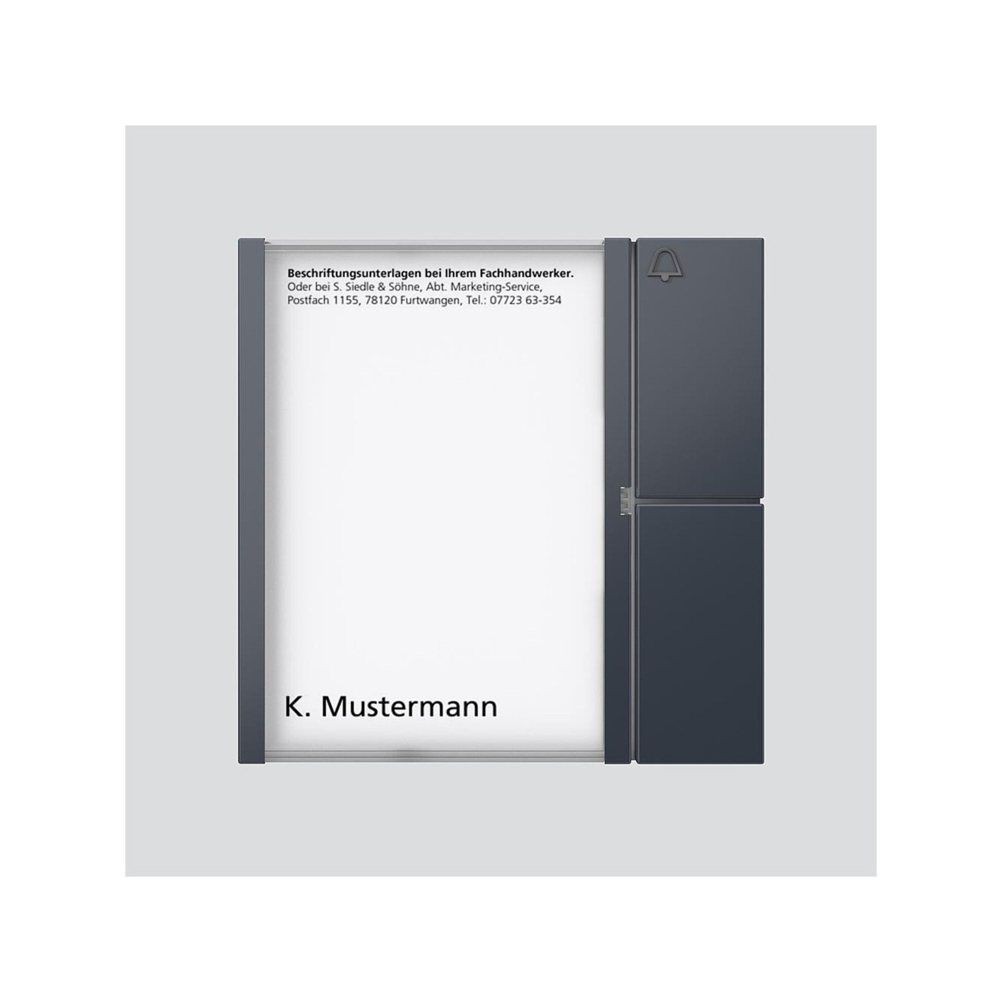Siedle Sortimentskasten Siedle&Söhne Tasten-Modul anthrazitgrau TM 612-1 AG