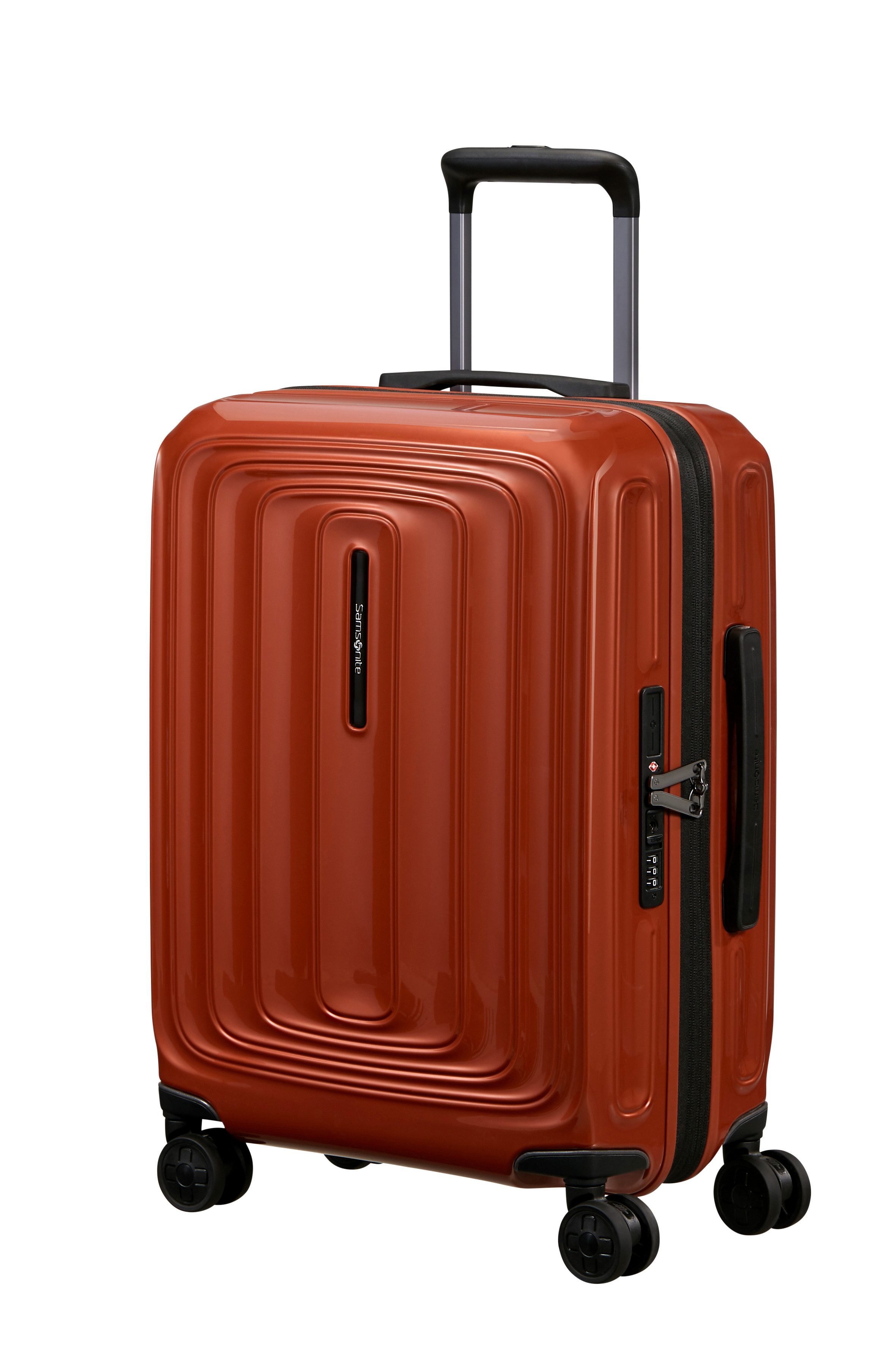 Samsonite Hartschalen-Trolley 2WANDER, 4 Rollen, aus robustem Polycarbonat, mit Adressetikett und Dehnfalte