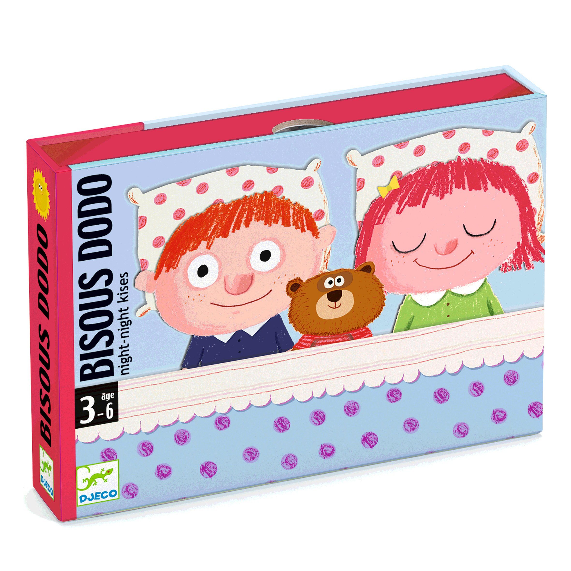 DJECO Spiel Kartenspiel Bisous Dodo Gute-Nacht-Ritual für Kleinkinder ab 3 Jahren, Kinderspiel