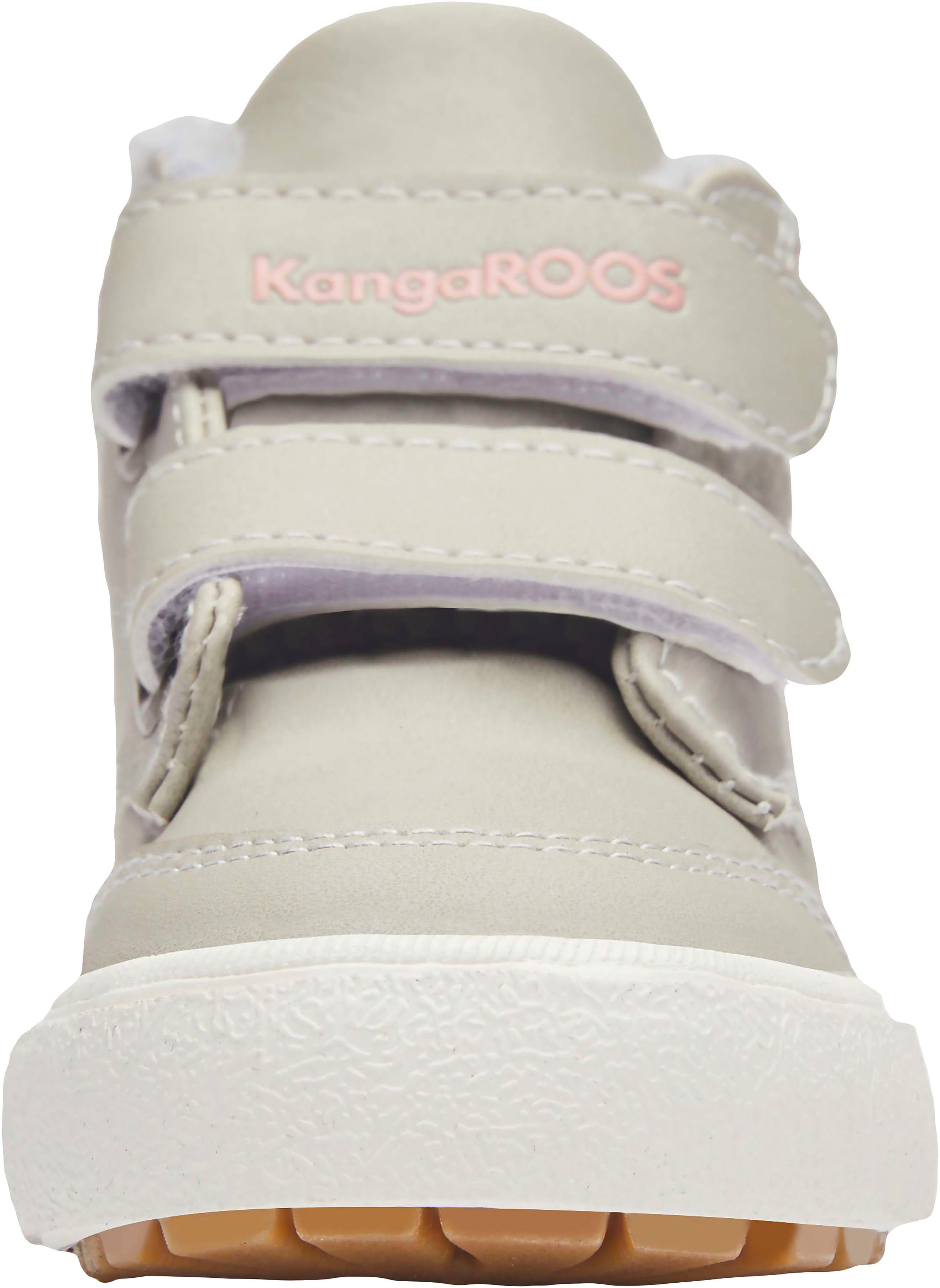Primo mit Sneaker V Klettverschluss KangaROOS hellgrau-lila KaVu