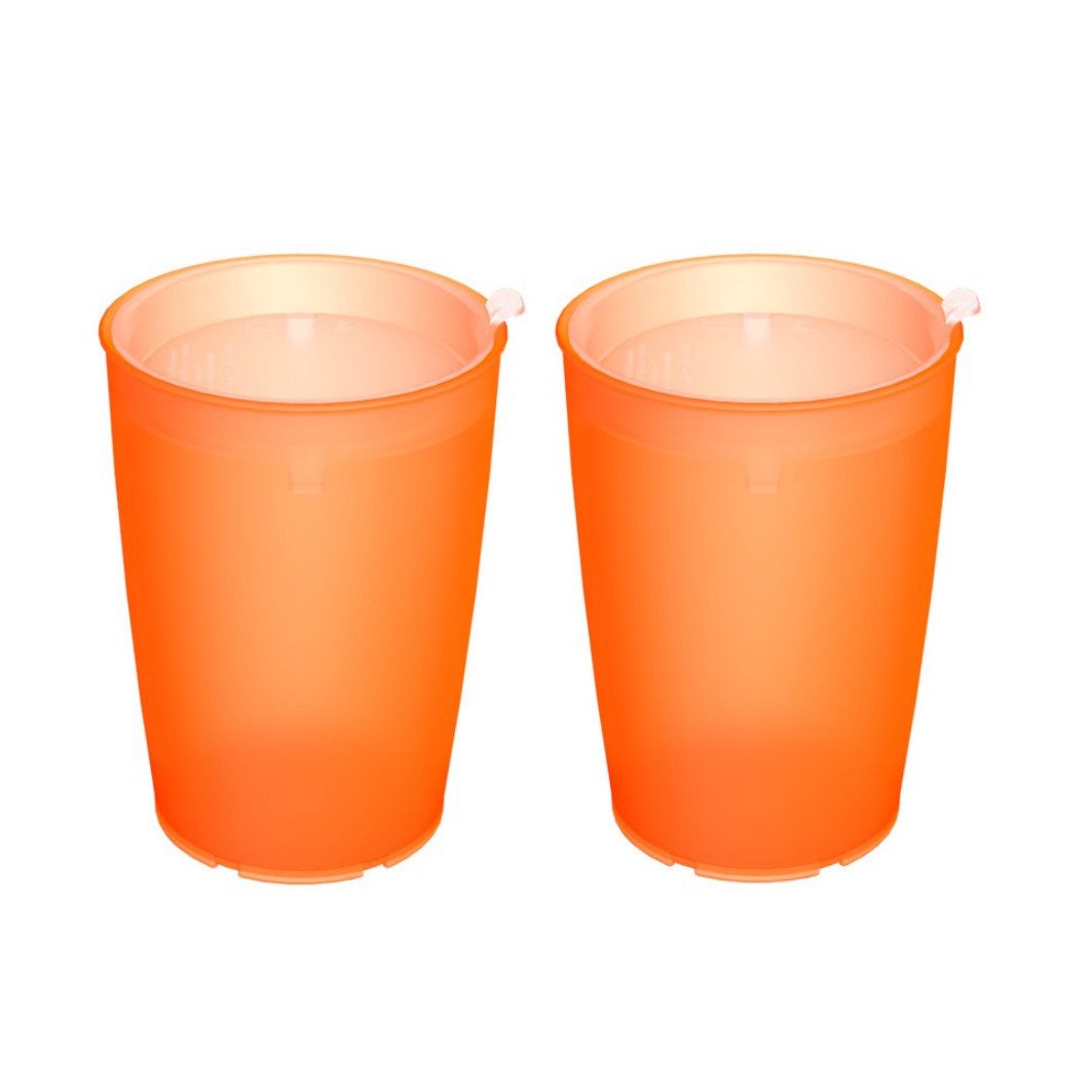 Ornamin Schnabelbecher 2x Pflegebecher mit Schnabelaufsatz/Trinkaufsatz, 2-teilig l BPA-frei l bruchstabil l Made in Germany