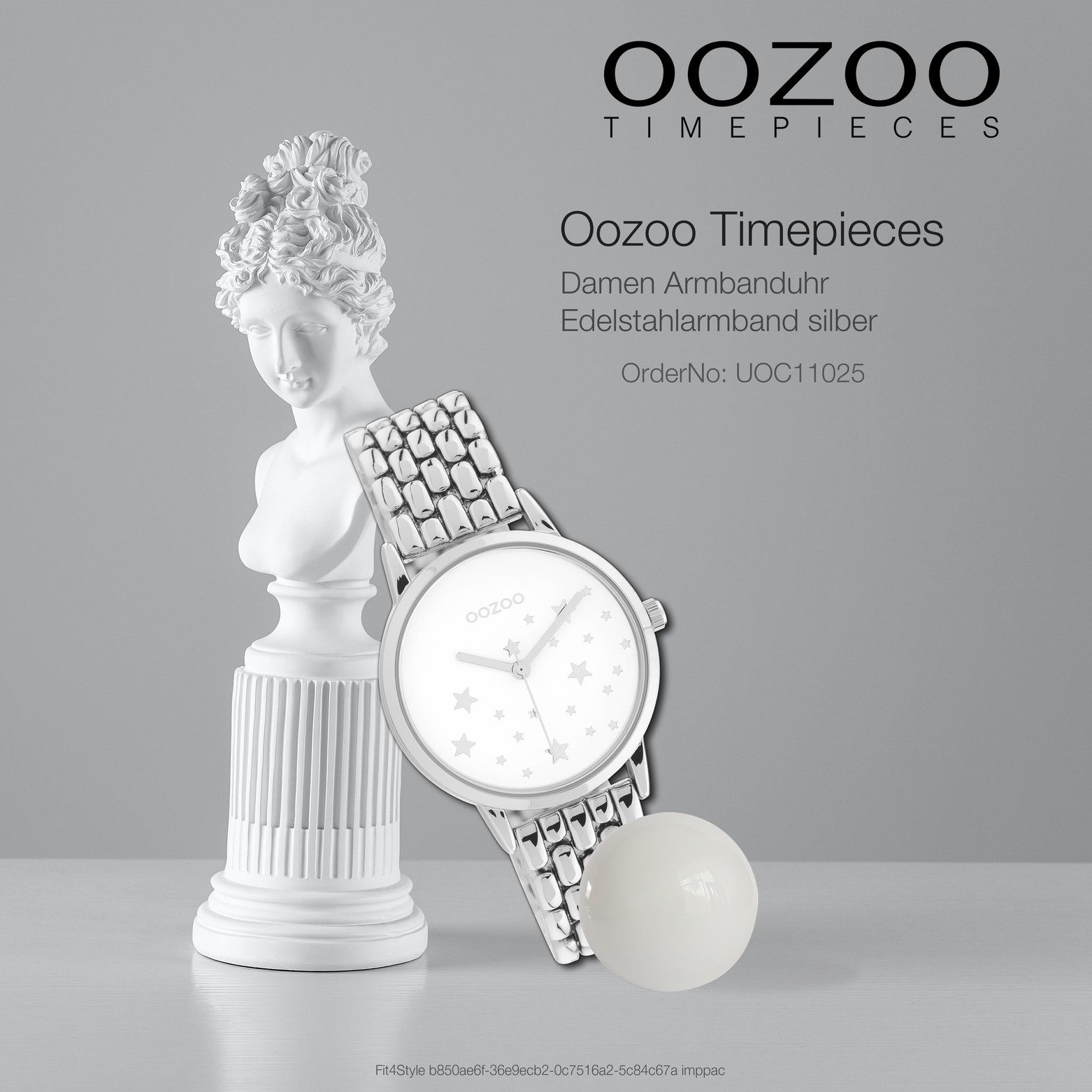 OOZOO Quarzuhr Oozoo Damen Armbanduhr Timepieces, (Analoguhr), Damenuhr rund, mittel (ca. 34mm) Edelstahlarmband, Elegant-Style