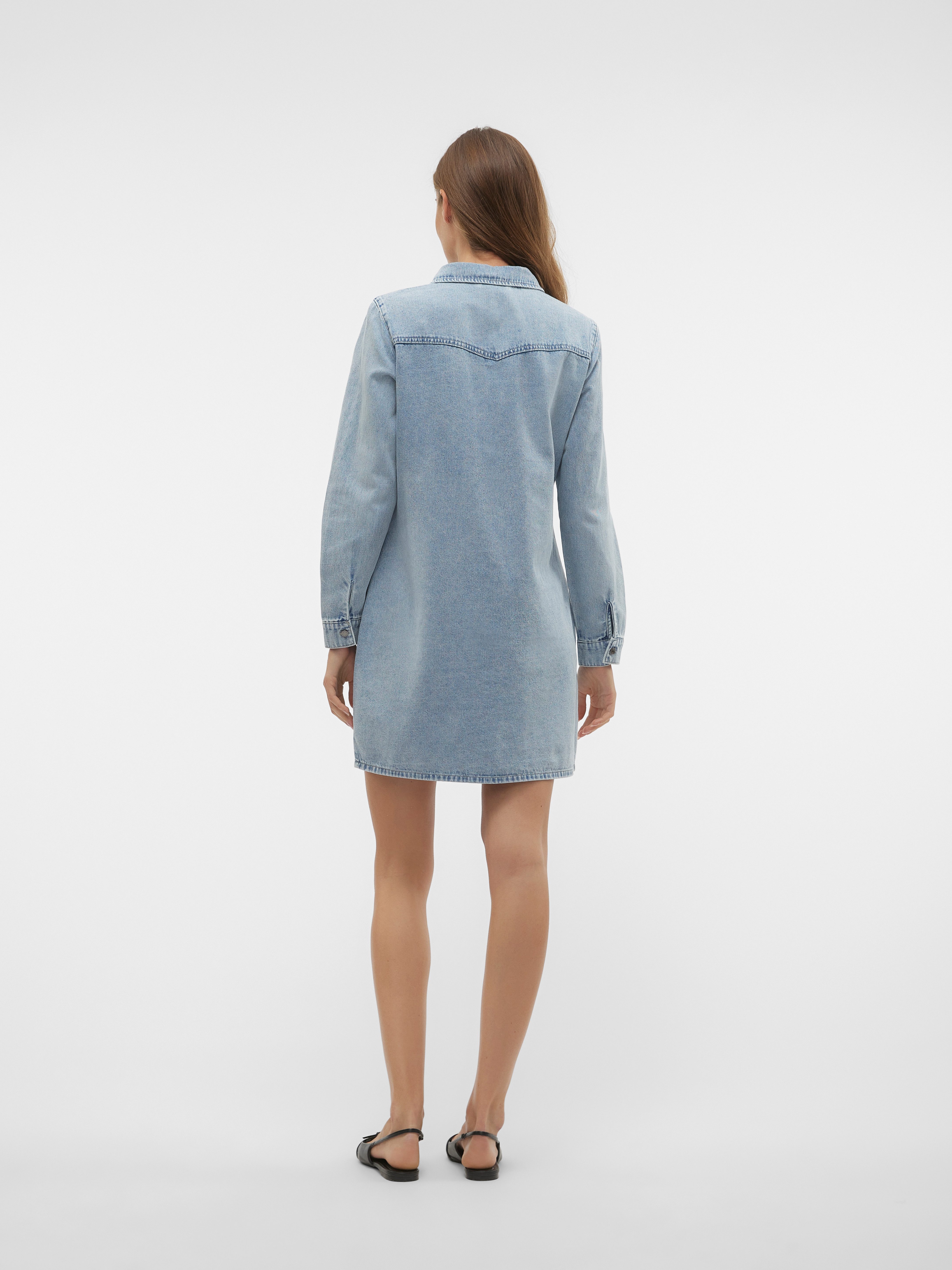 Vero Moda Jeanskleid VMJENNIE LS SHORT DENIM DRESS GA NOOS