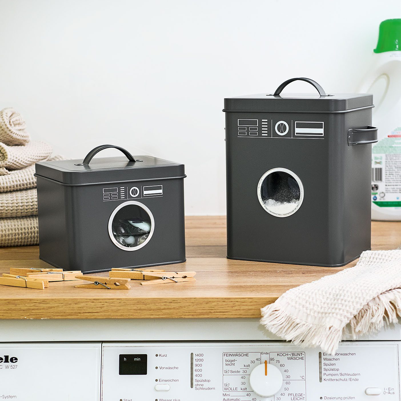 Zeller Present Aufbewahrungsbox Landry (Set, 2 St., 1 Box 18x15,5x17 cm, 1 günstig online kaufen