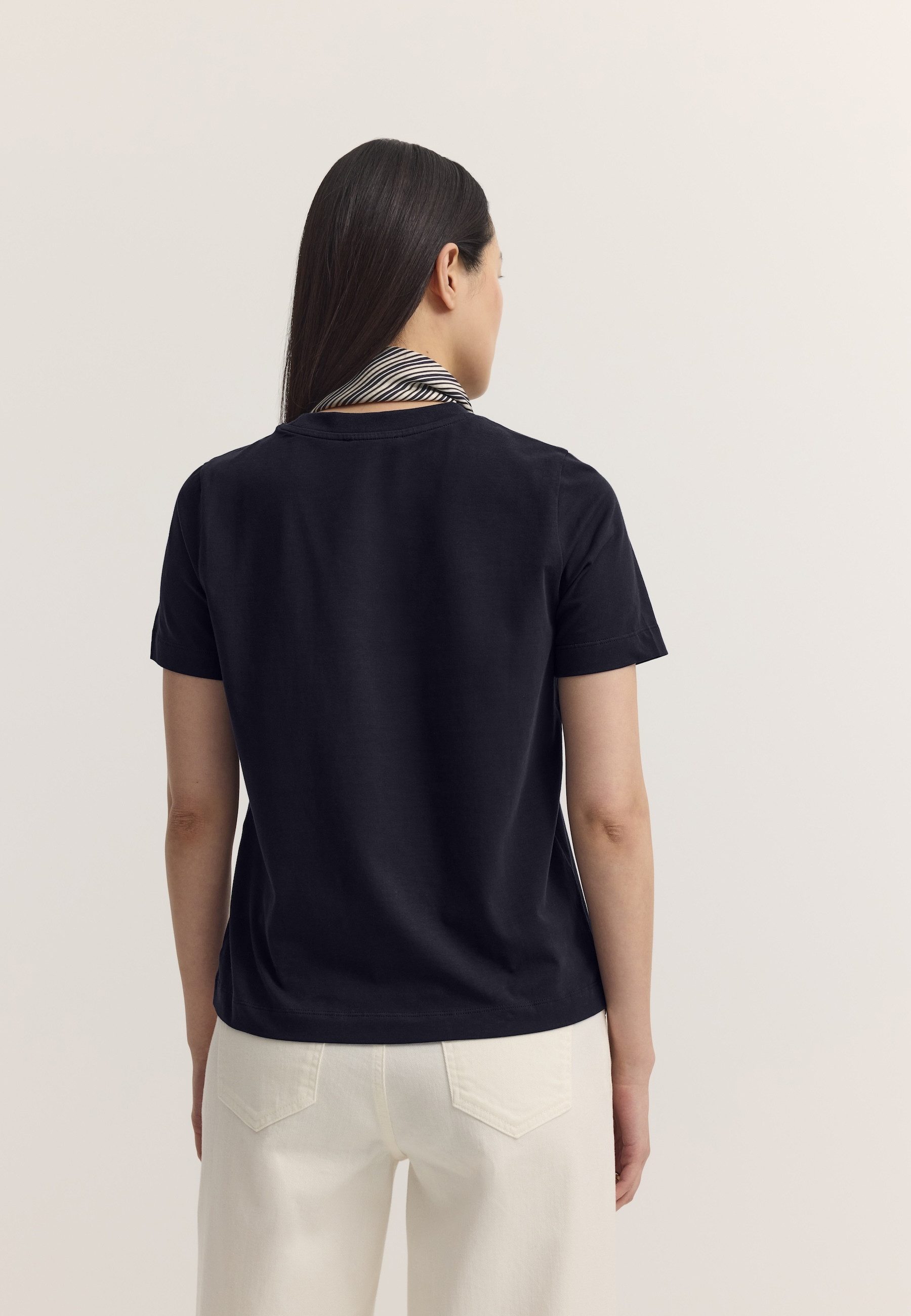 bugatti T-Shirt Modern Fit Modern Fit Baumwoll-Stretch Rundhals