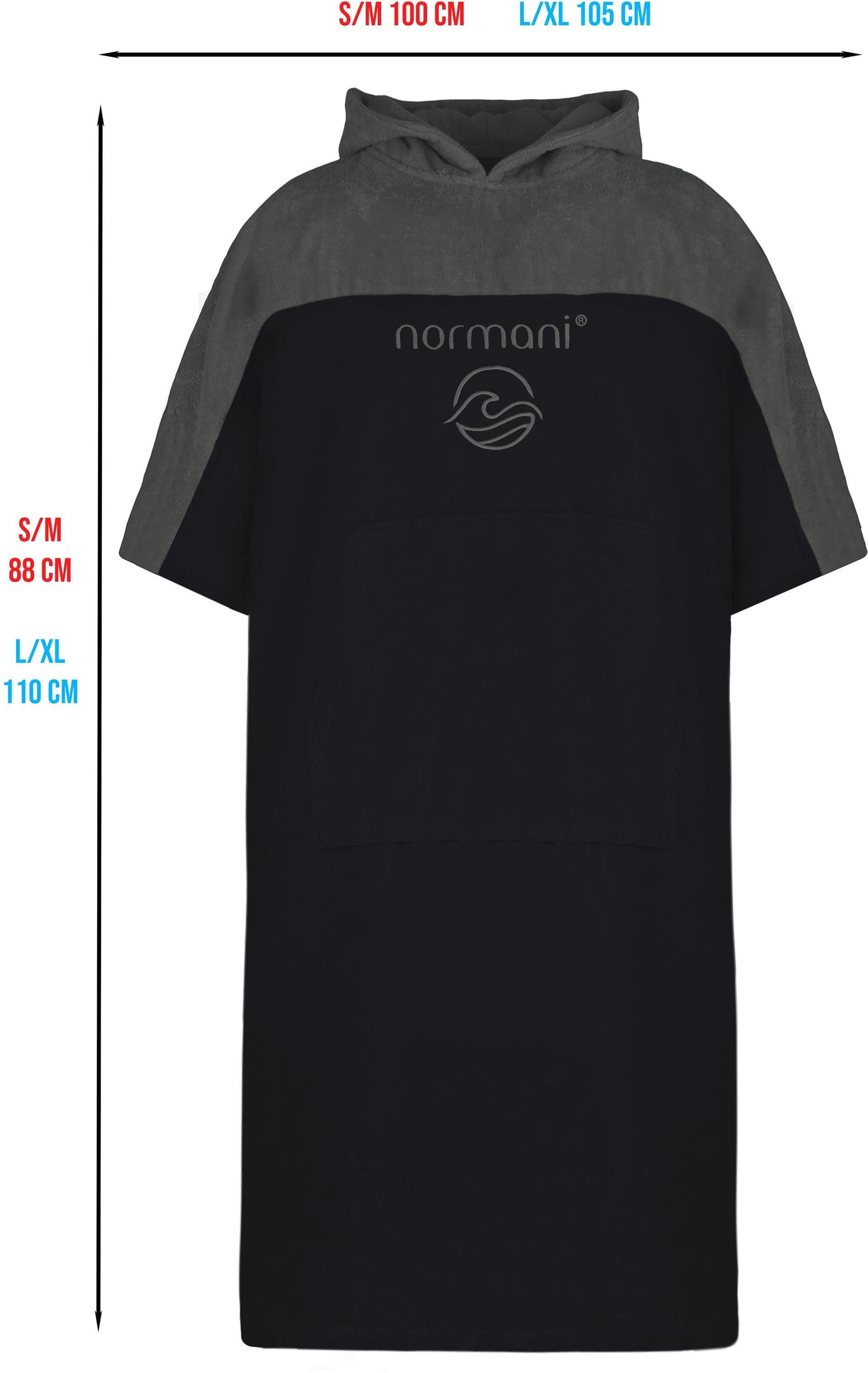 normani Badeponcho Damen Surfer Poncho Kuta, Bio-Baumwolle, Kapuze, Schlupf, Badeponcho aus 100 % saugstarker Bio-Baumwolle – Bild 5 von 5