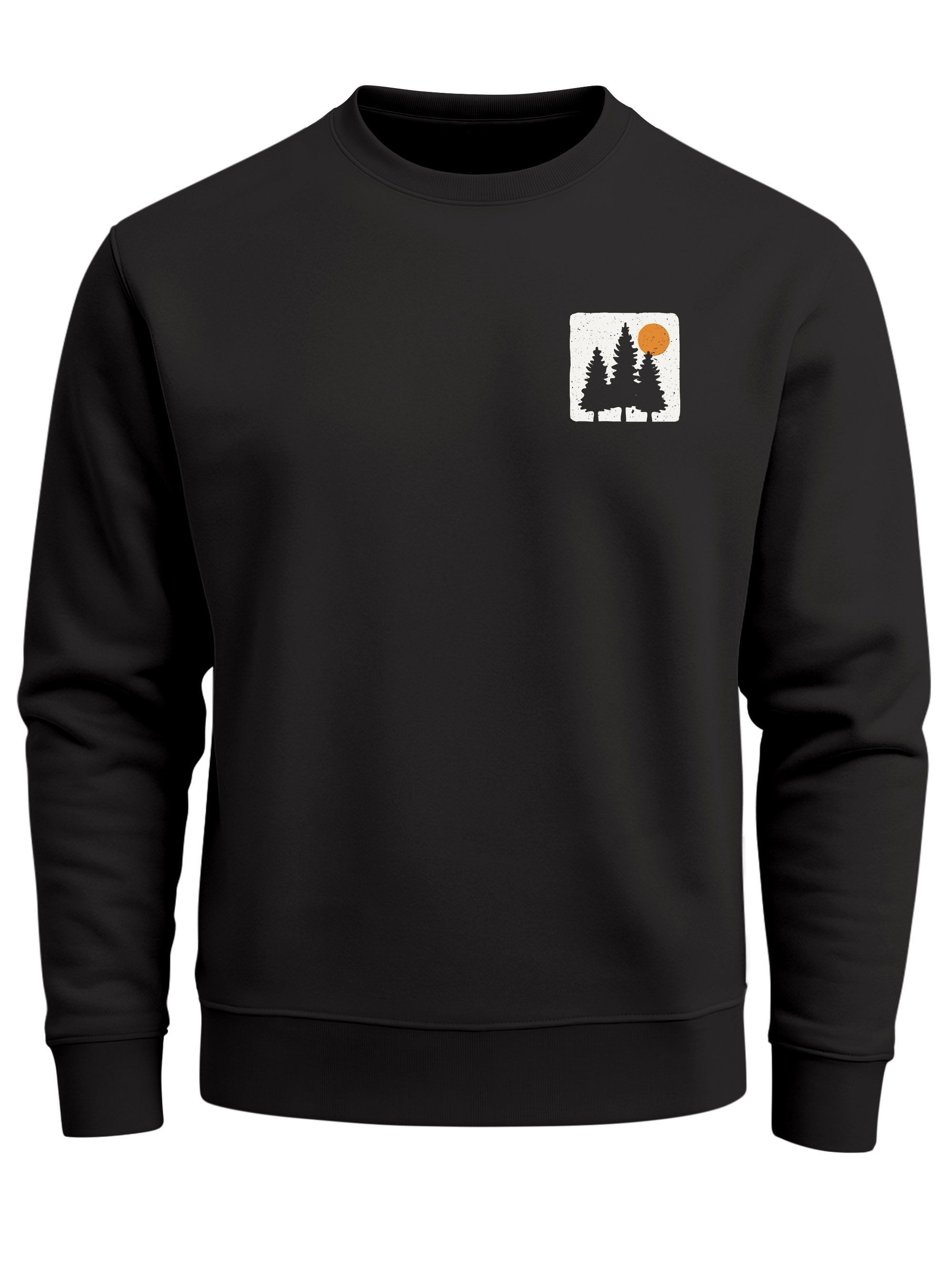 Sweatshirt Sweatshirt Herren ohne Kapuze Frontprint Rundhals-Pullover Fashion