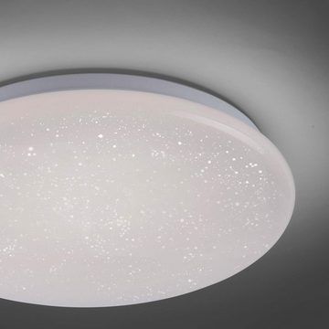 LeuchtenDirekt LED Deckenleuchte LED Deckenlampe SKYLER Sternenhimmel, Bewegungsmelder: ist über einen Dip-Schalter einstellbar; Ausschaltverzögerung: 5s/1min./3min./10min.; Reichweite: 7Meter/4Meter Dämmerungssensor: 25lux, Aus; Bewegungsmelder ist über Doppelklick am Wandschalter einmalig abschaltbar, 1xLED-Board/12W/3000K, Besonderes Lichtspiel durch den Sternenhimmel-Effekt, Dämmerungssensor