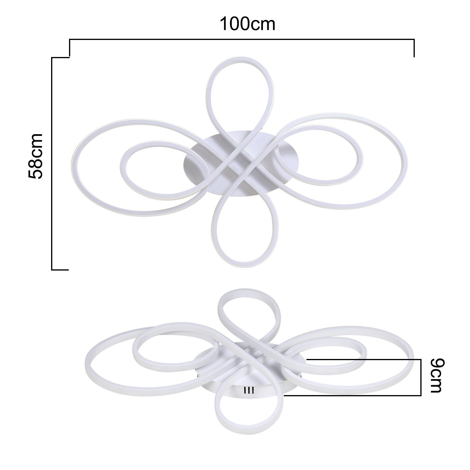 ZMH LED Deckenleuchte Wohnzimmerlampe Dimmbar Groß günstig online kaufen