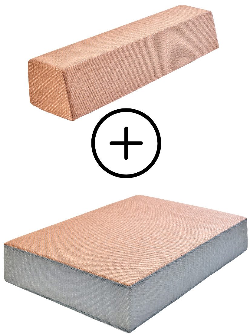 Hipp-Hopp - das Hüpfpolster Weichbodenmatte Hüpfpolster S, + Gratis Rückenpolster S Gerade Lounge Outdoor (Set), Made in Germany