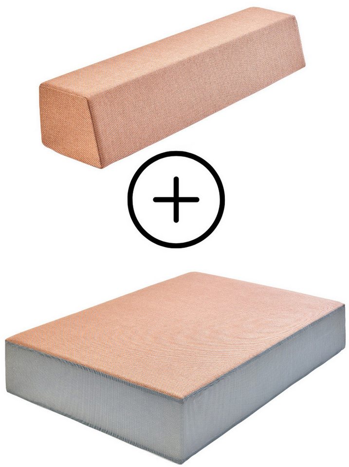 Hipp-Hopp - das Hüpfpolster Weichbodenmatte Hüpfpolster S, + Gratis Rückenpolster S Gerade Lounge Outdoor (Set), Made in Germany