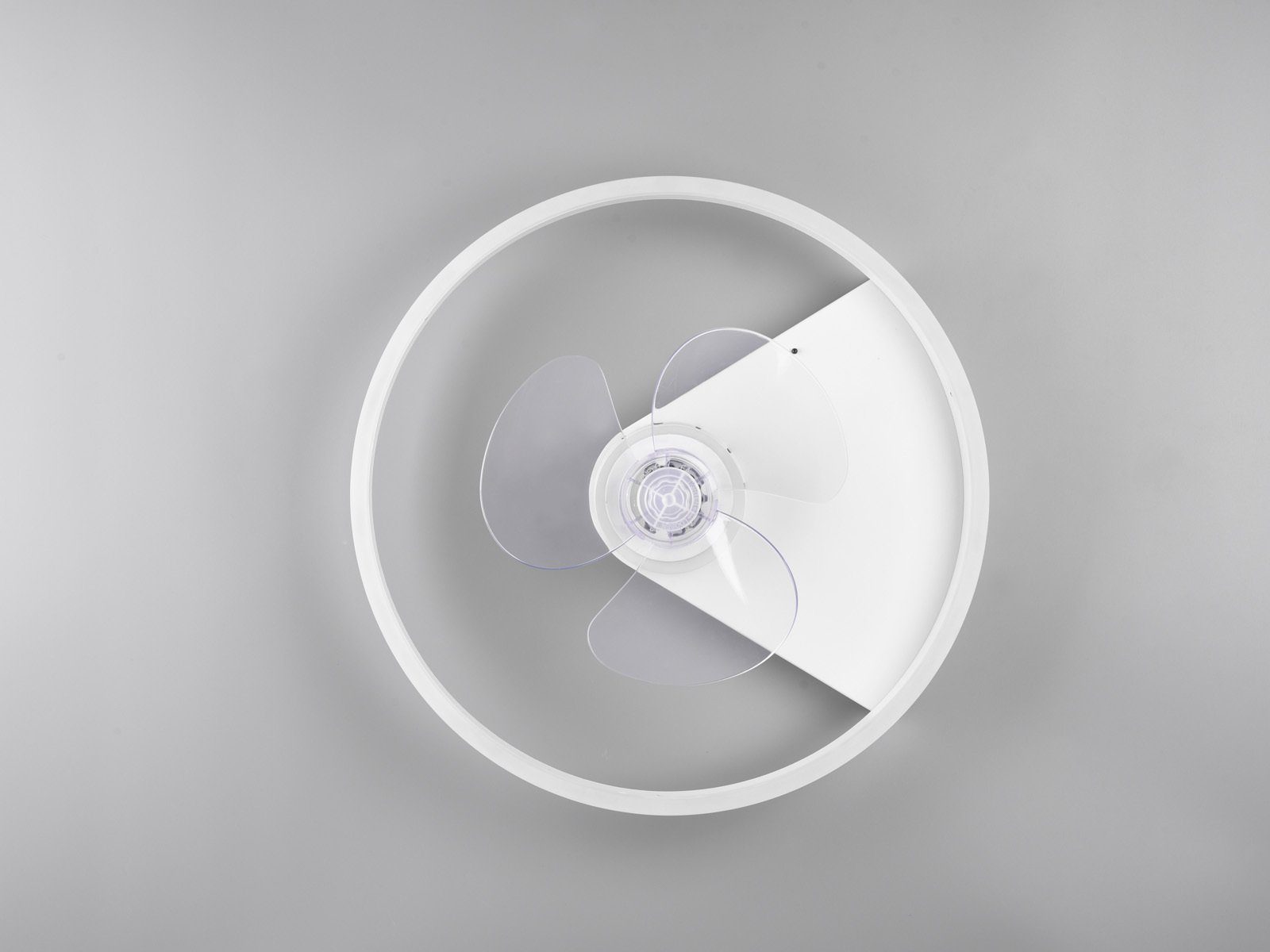 Deckenlüfter Ventilator Deckenventilator-en LED LED einstellbar, einstellbar, Lichtfarbe integriert, mit Licht, Ø50cm Weiß, Deckenleuchte, fest Lichtfarbe meineWunschleuchte Timerfunktion,