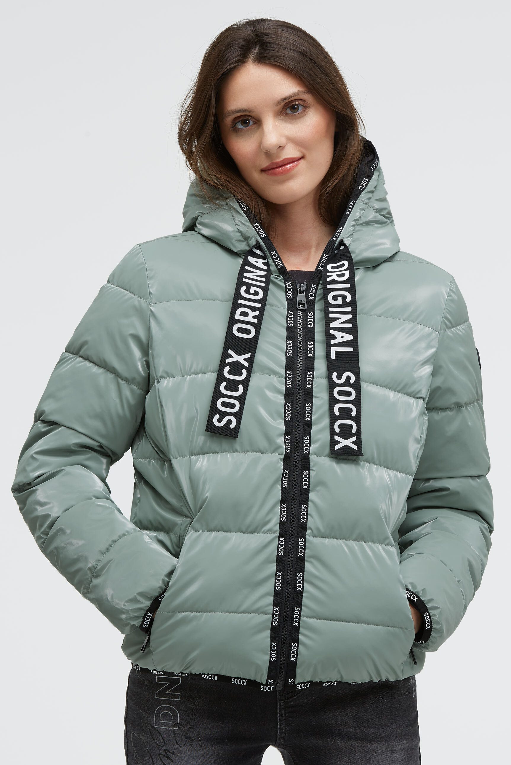 SOCCX Winterjacke mit elastischem Saumabschluss günstig online kaufen