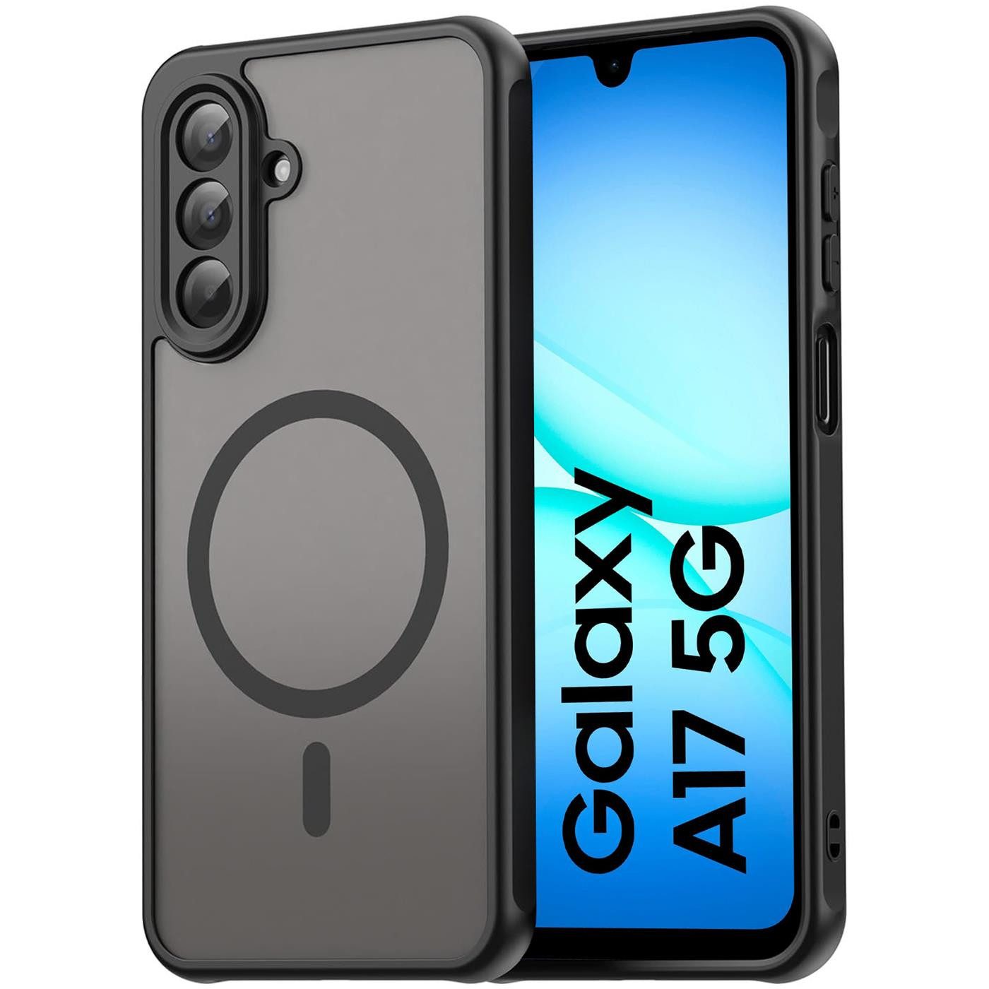 CoolGadget Handyhülle Magnet-Hülle für Samsung Galaxy A17 5G Schutzhülle magnetisch 6,7 Zoll, Hülle Matt Stoßfest kompatibel mit QI-Laden Zubehör Kameraschutz Case