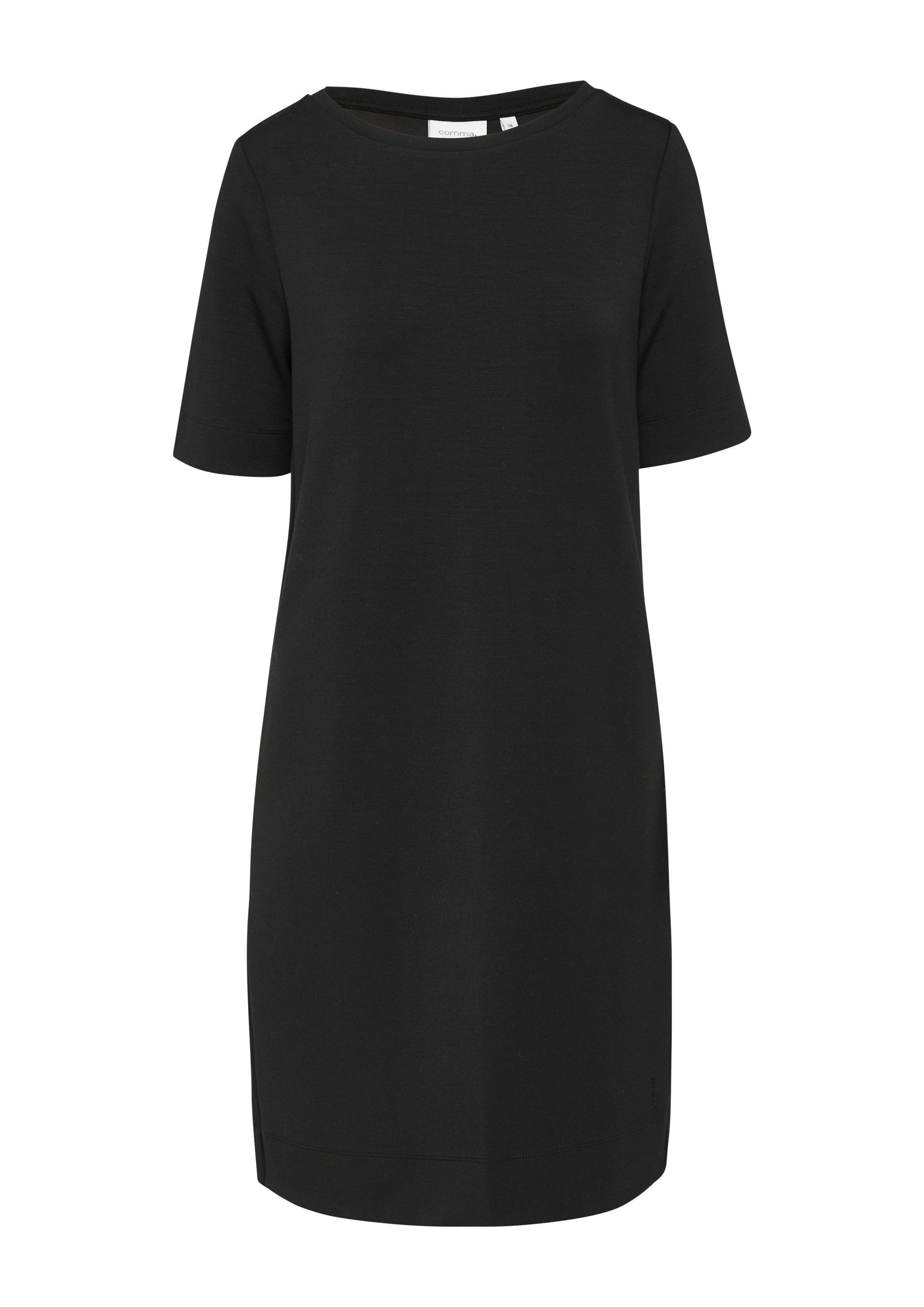 comma Minikleid Kleid Kurzarm-Kleid aus Modalmix mit Logo-Detail – Bild 2 von 5
