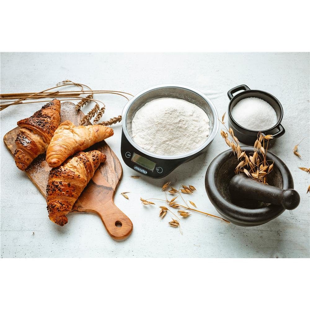 Mesko Küchenwaage MS 3164, digital, mit Schüssel, LCD-Display, Automatische Abschaltung