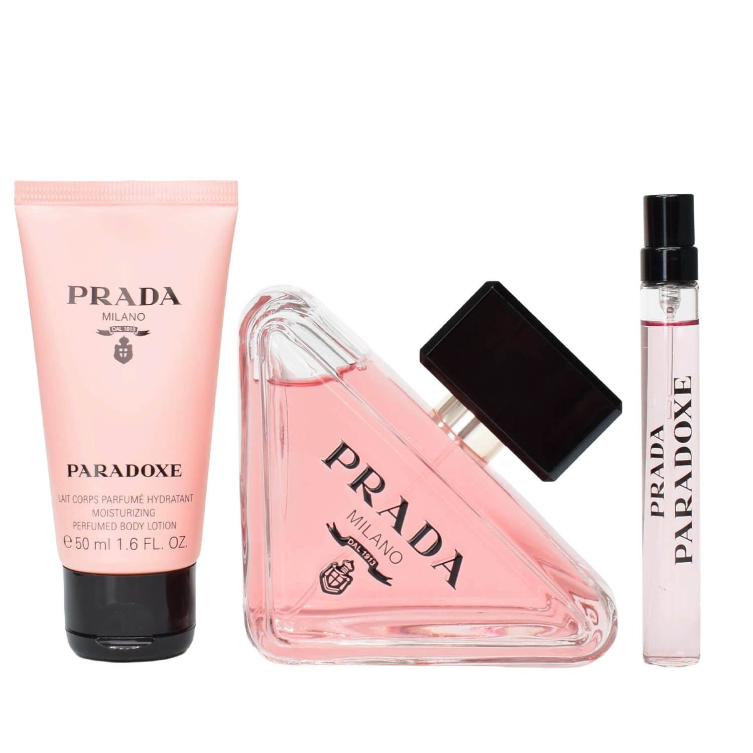 PRADA Duft-Set Paradoxe Eau de Parfum 90 ml + 10ml Travel Stick 50 ml Bodylotion