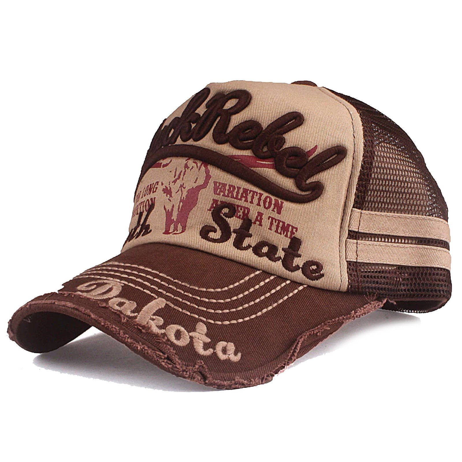 Trucker Cap Trucker Mesh Baseballcap Black Rebel Western Vintage Retro Sommer Cap