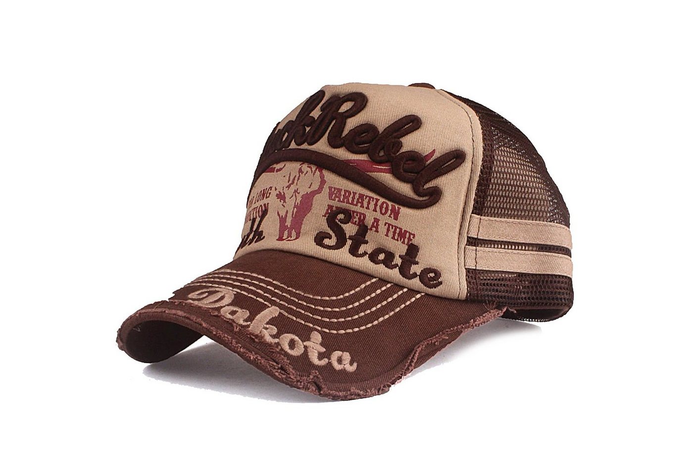Sporty Trucker Cap Trucker Mesh Baseballcap Black Rebel Western Vintage Retro Sommer Cap Mesh Netz