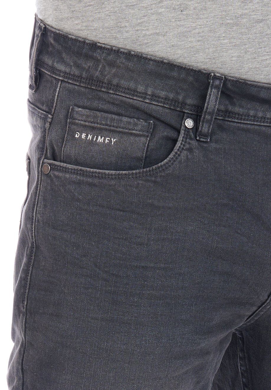 DFMiro Herren (G121) DENIMFY Straight Jeanshose Fit Straight-Jeans Denim Grey mit Jeanshose Stretch