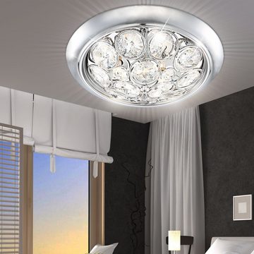 Globo LED Deckenleuchte, Leuchtmittel inklusive, Warmweiß, Deckenleuchte Kronleuchter Deckenlampe Acrylkristalle Licht