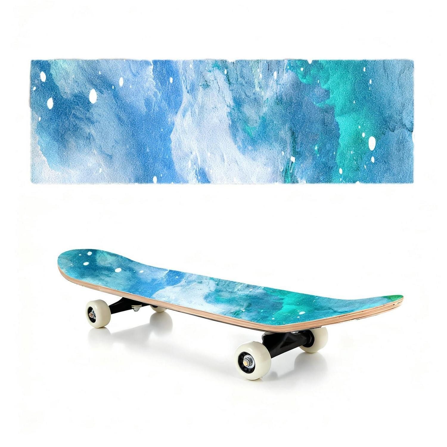 LuxusKollektion Longboard Skateboard Griptape Blau Ozean 84x28cm (1-St)