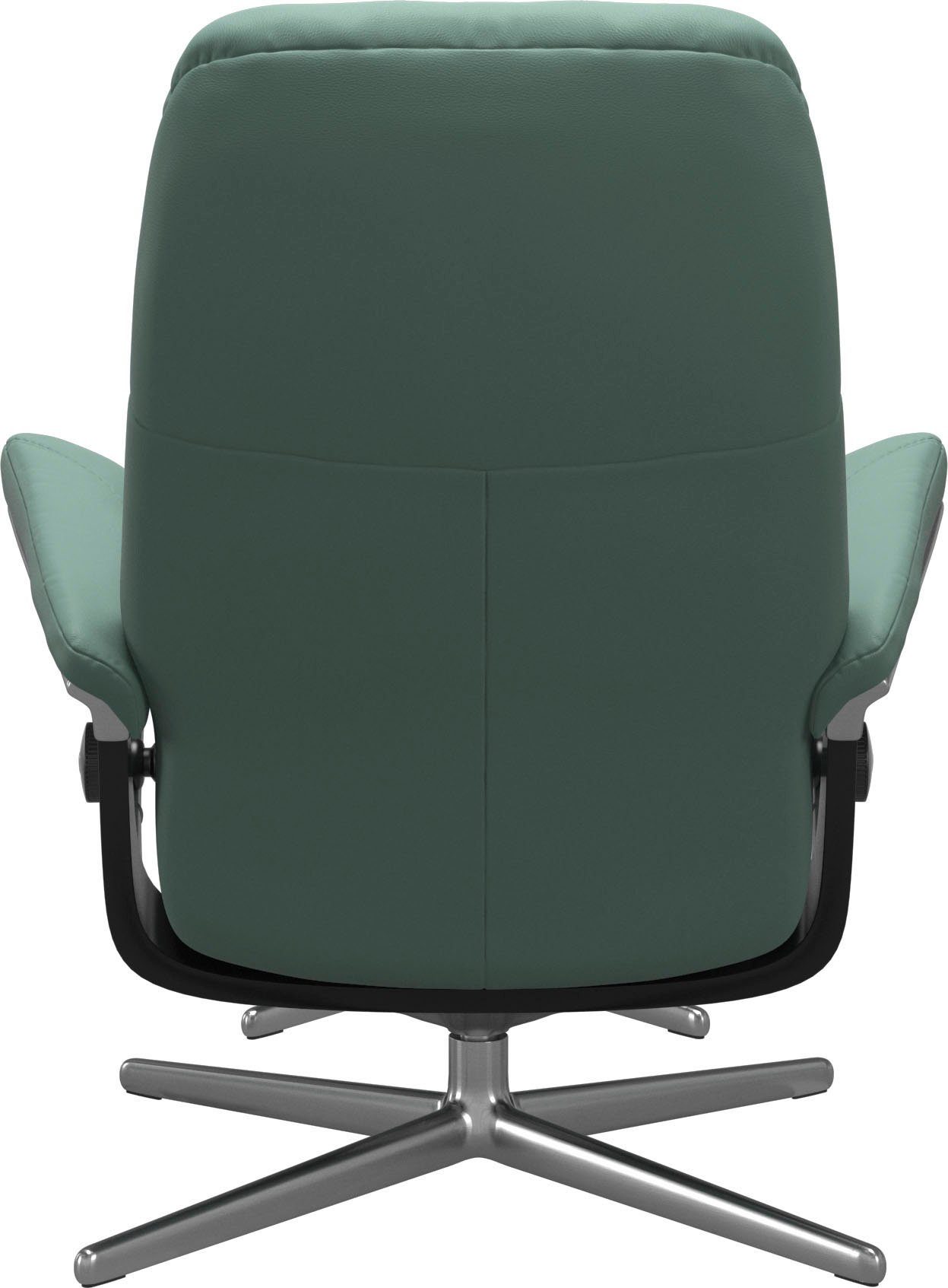 Stressless® Relaxsessel Consul (Set, Relaxsessel mit Hocker), mit Hocker, mit Cross Base, Größe S, M & L, Holzakzent Schwarz
