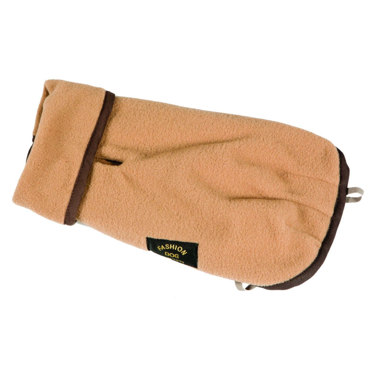 Fashion Dog Hundemantel Fleece-Hundemantel, Camel/Beige