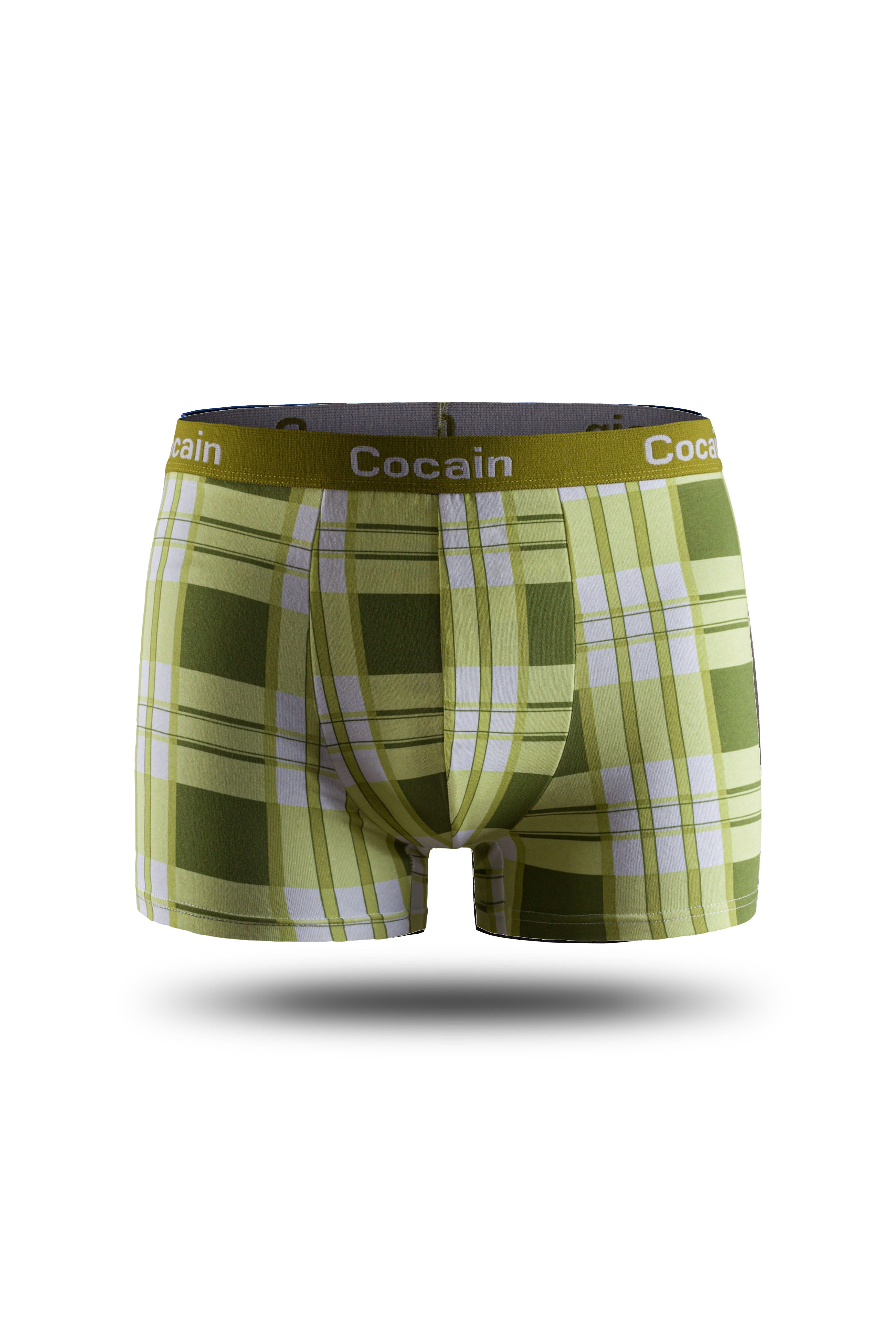 Cocain underwear Boxershorts 5 Boxershorts karierte farbig Herren Unterhose Boxer enge Pants Shorts (5er-Pack) Spitzenqualität aus Europa