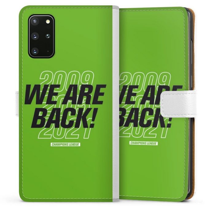 DeinDesign Handyhülle VfL Wolfsburg Aufstieg Offizielles Lizenzprodukt We Are Back Green Samsung Galaxy S20 Plus Hülle Handy Flip Case Wallet Cover