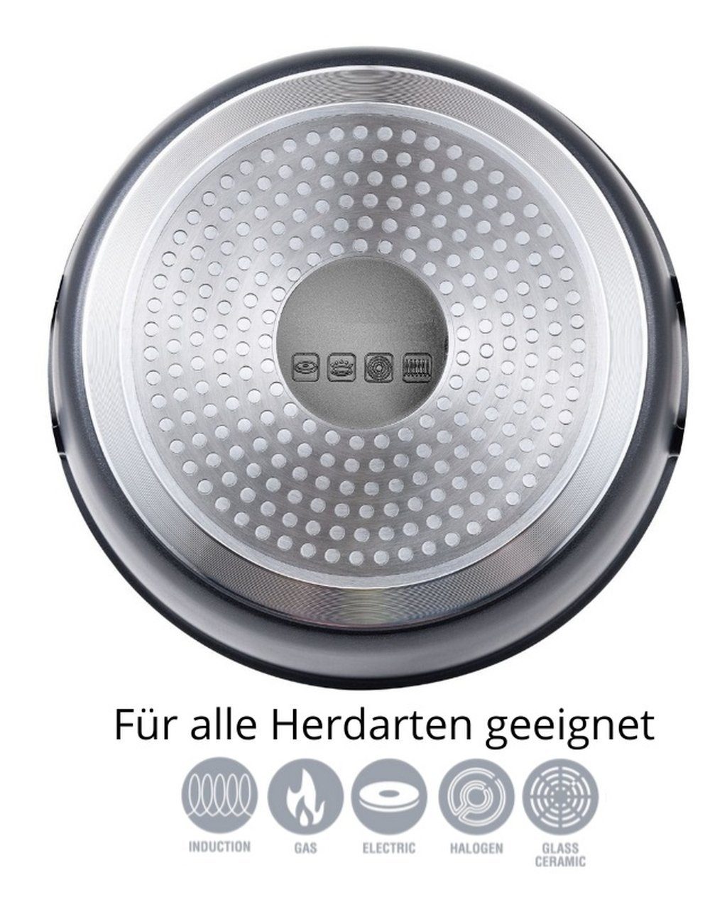 Cheffinger Topf-Set Kochtopf Kasserolle Topf Set 6-tlg Rose-Gold Glasdeckel Cheffinger, Material: Aluminium, Glas (Topfset bestehend aus 3 Töpfen und 3 Deckeln)