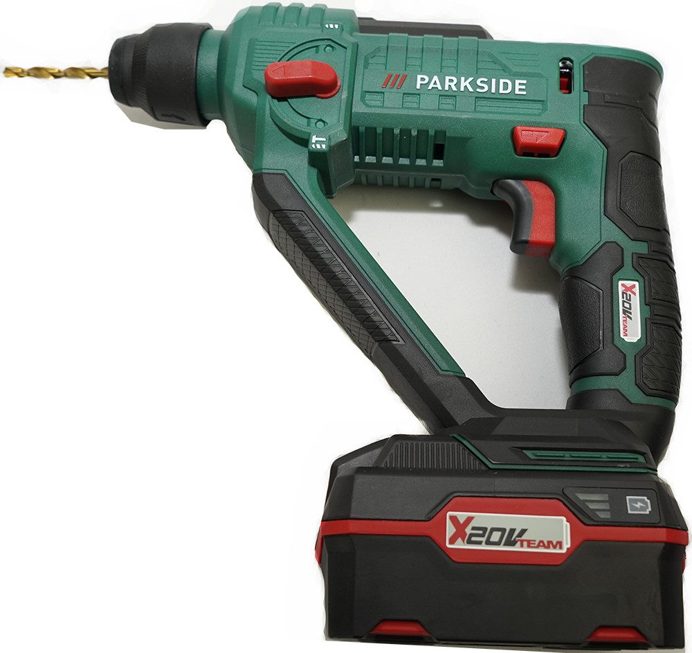Parkside Akku-Bohrhammer 20V PABH 20-Li D4 Bohr Hammer Akkubohrer, 20 V