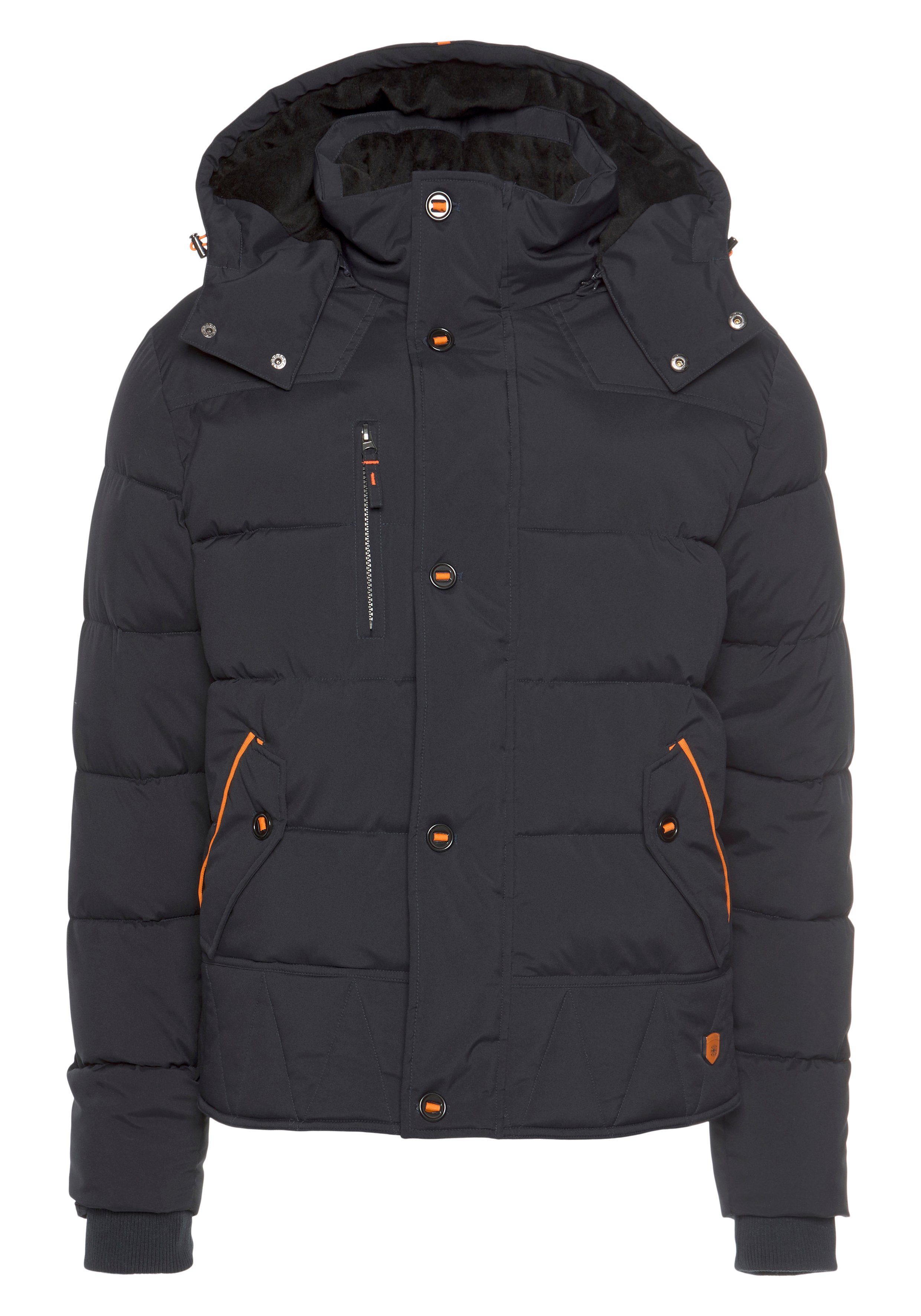 Bruno Banani Steppjacke Winterjacke mit Fellimitat und abnehmbarer Kapuze – Bild 5 von 5