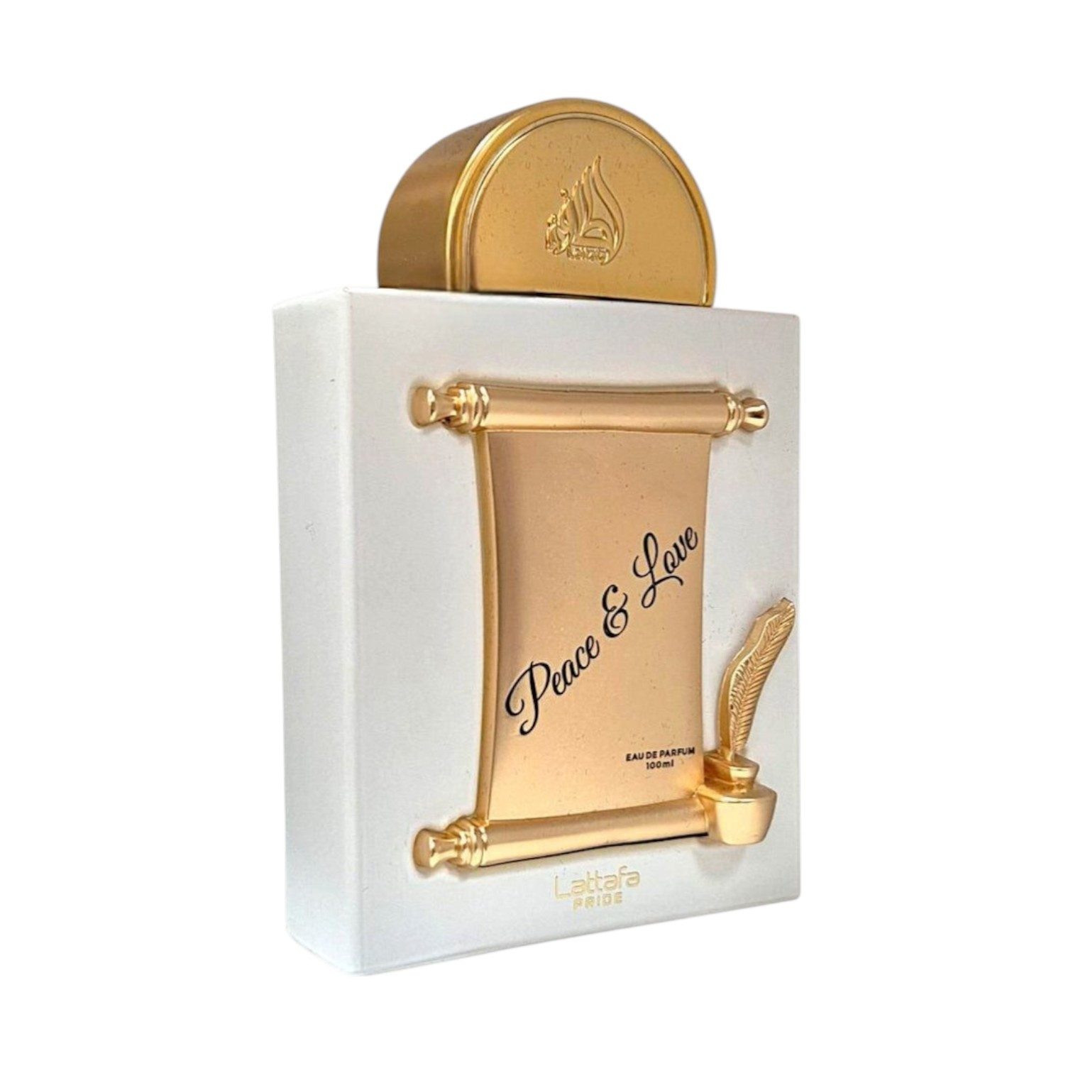 Lattafa Duft-Set Pride Peace & Love Eau de Parfum 100ml + Parfümzerstäuber (leer) Set