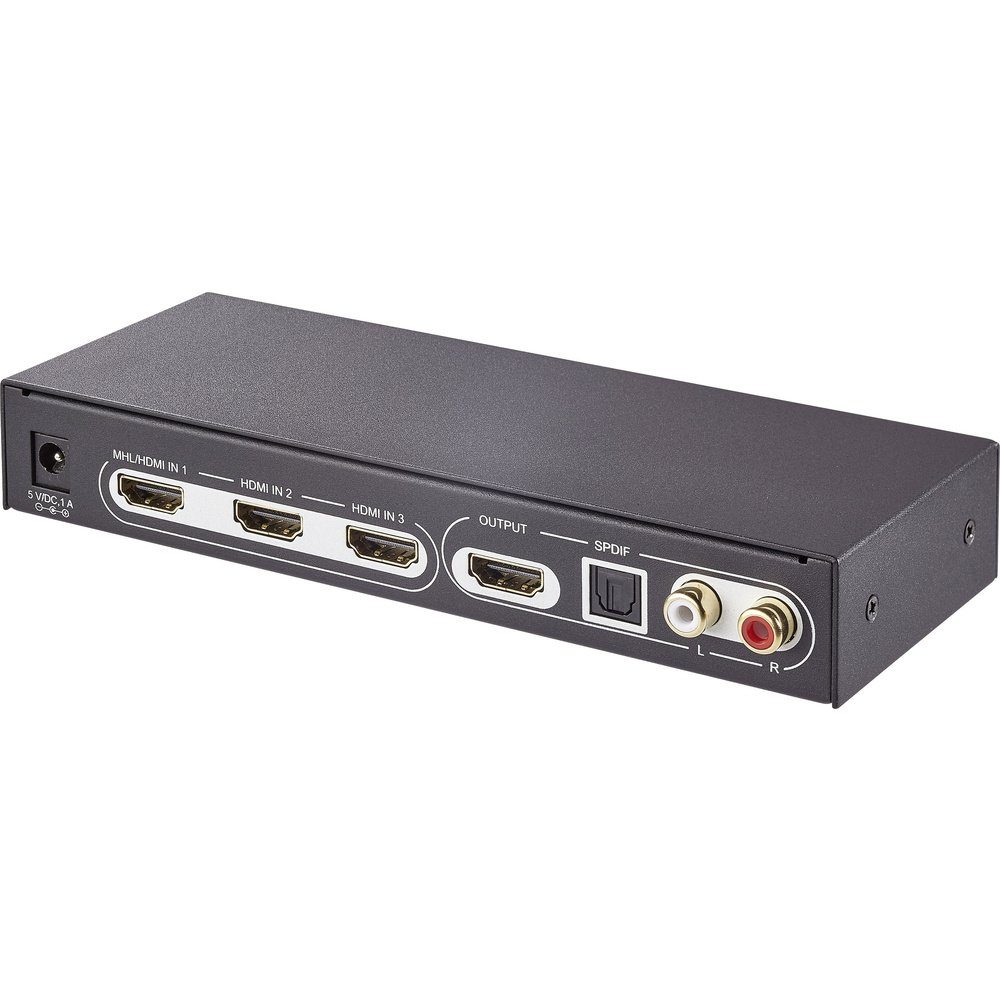 SpeaKa Professional SP-5441116 3 Port HDMI-Switch UHD 4K @ 60 Hz Netzwerk-Adapter