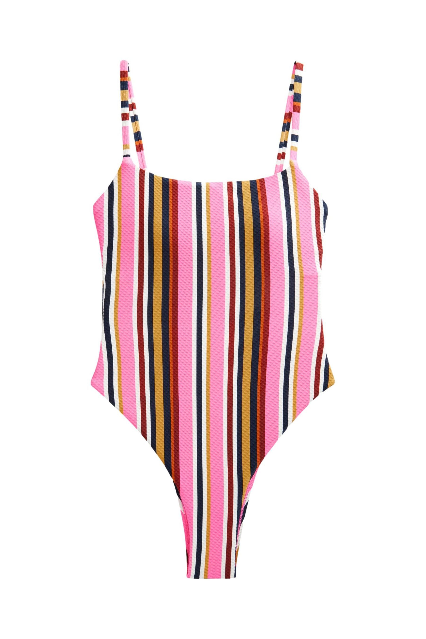 Pink/Navy Textured Stripe